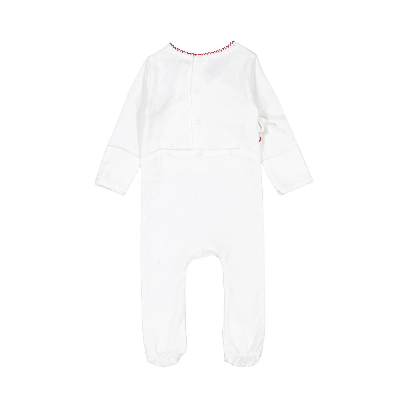 Coco Blanc Ivory/Red Footie with Bonnet - Image 2