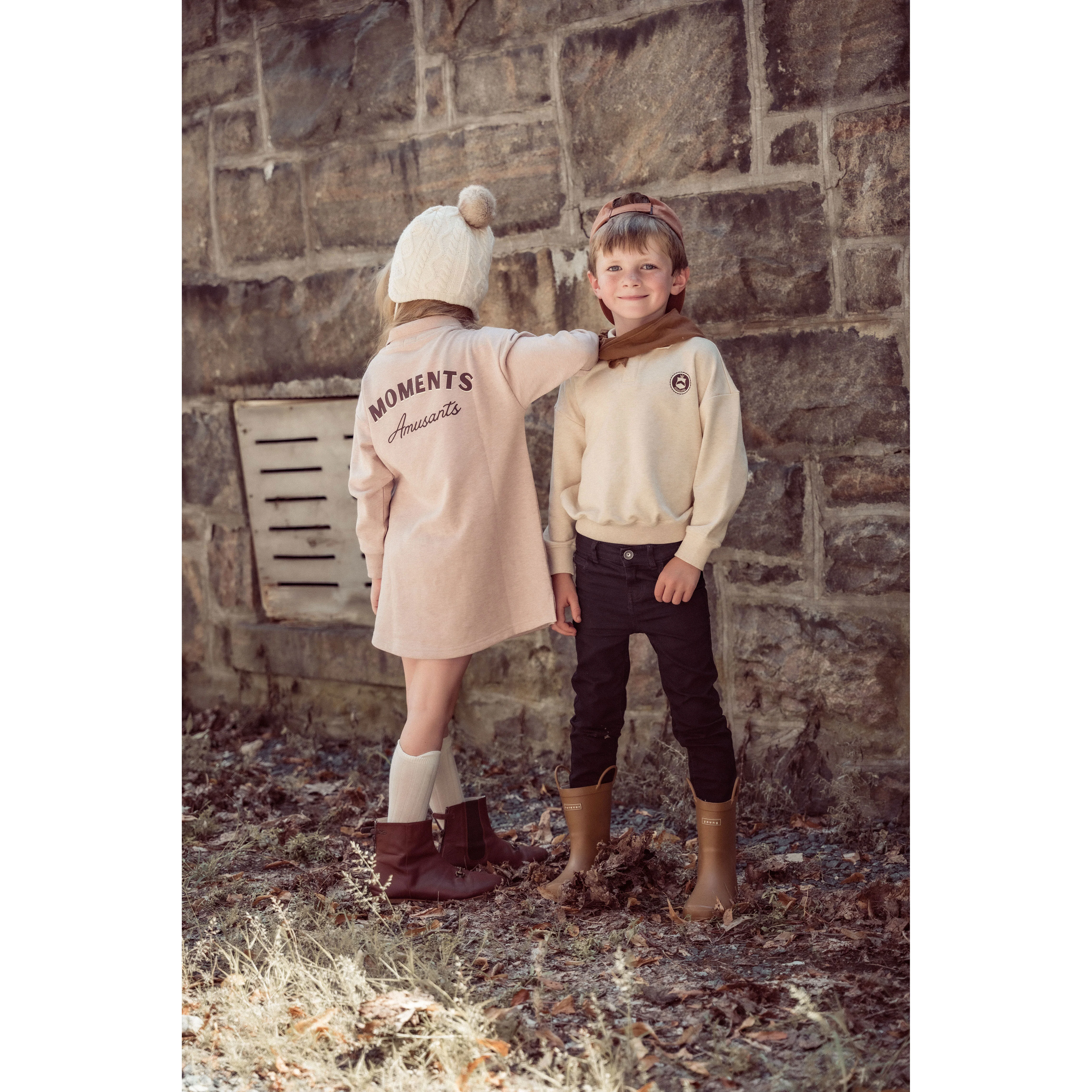 Coco Blanc Marled Blush Sweatshirt Dress - Image 3