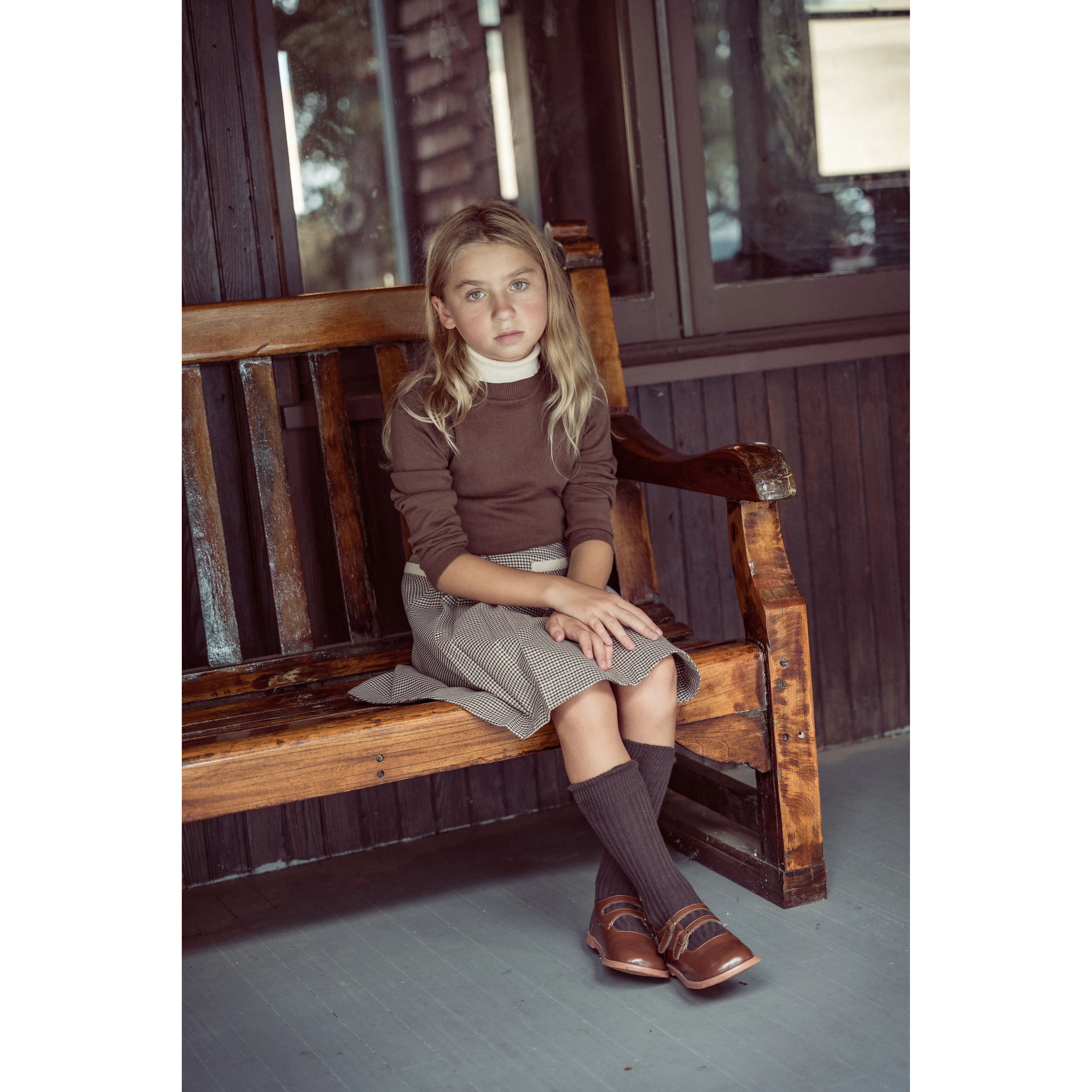 Coco Blanc Mocha Colorblock Turtleneck - Image 2