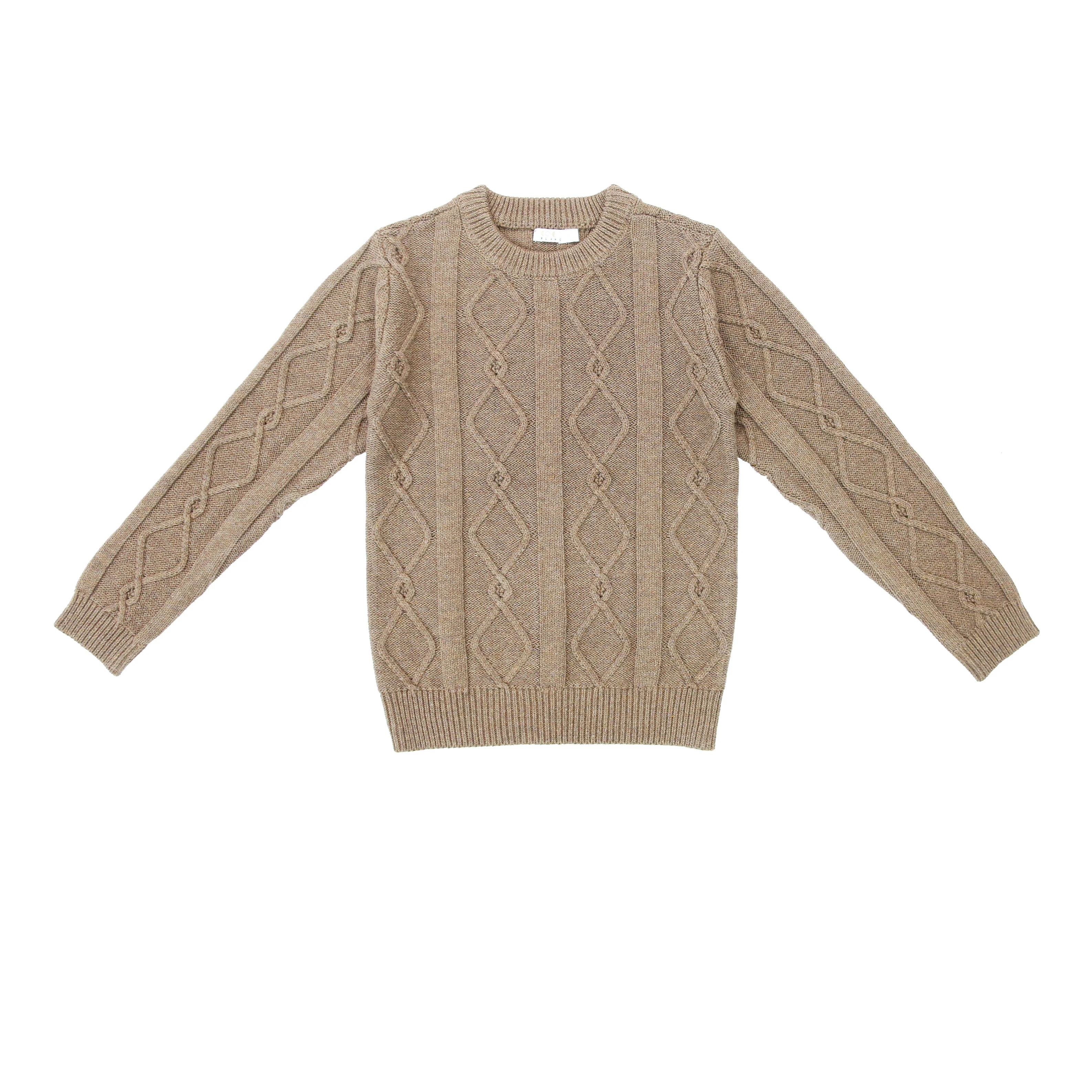 Coco Blanc Mocha Diamond Crew Sweater