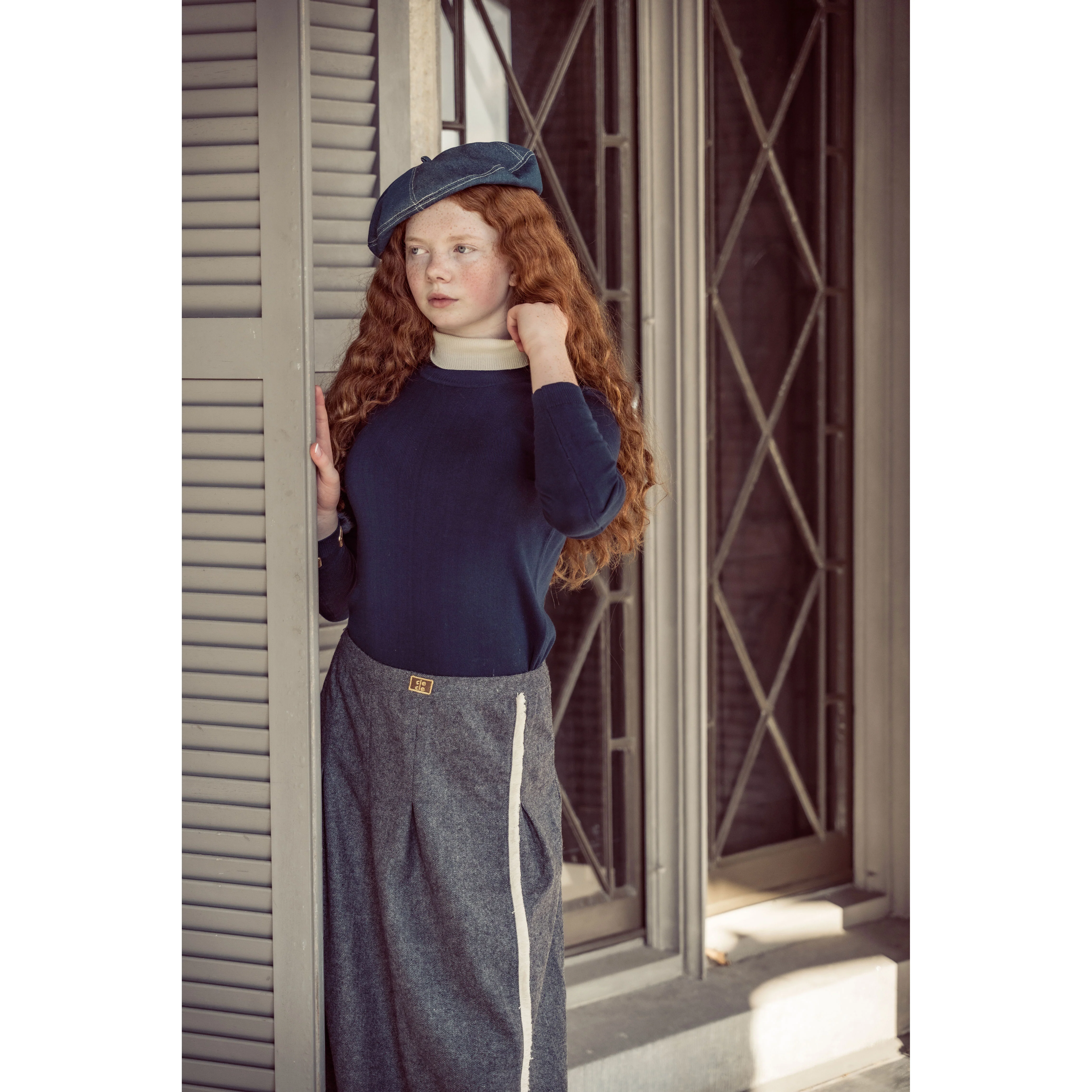 Coco Blanc Navy Colorblock Turtleneck - Image 3