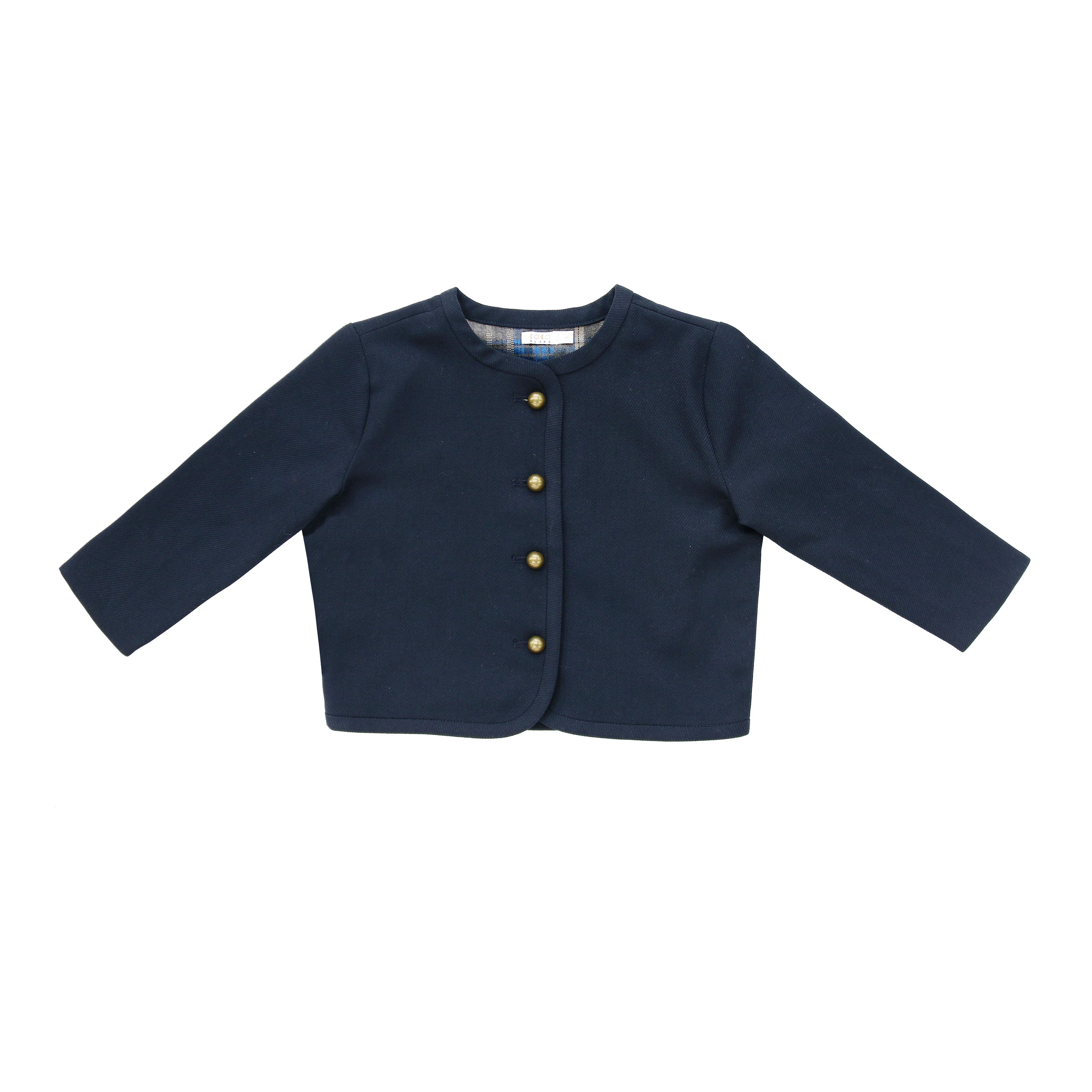 Coco Blanc Navy Cropped Blazer
