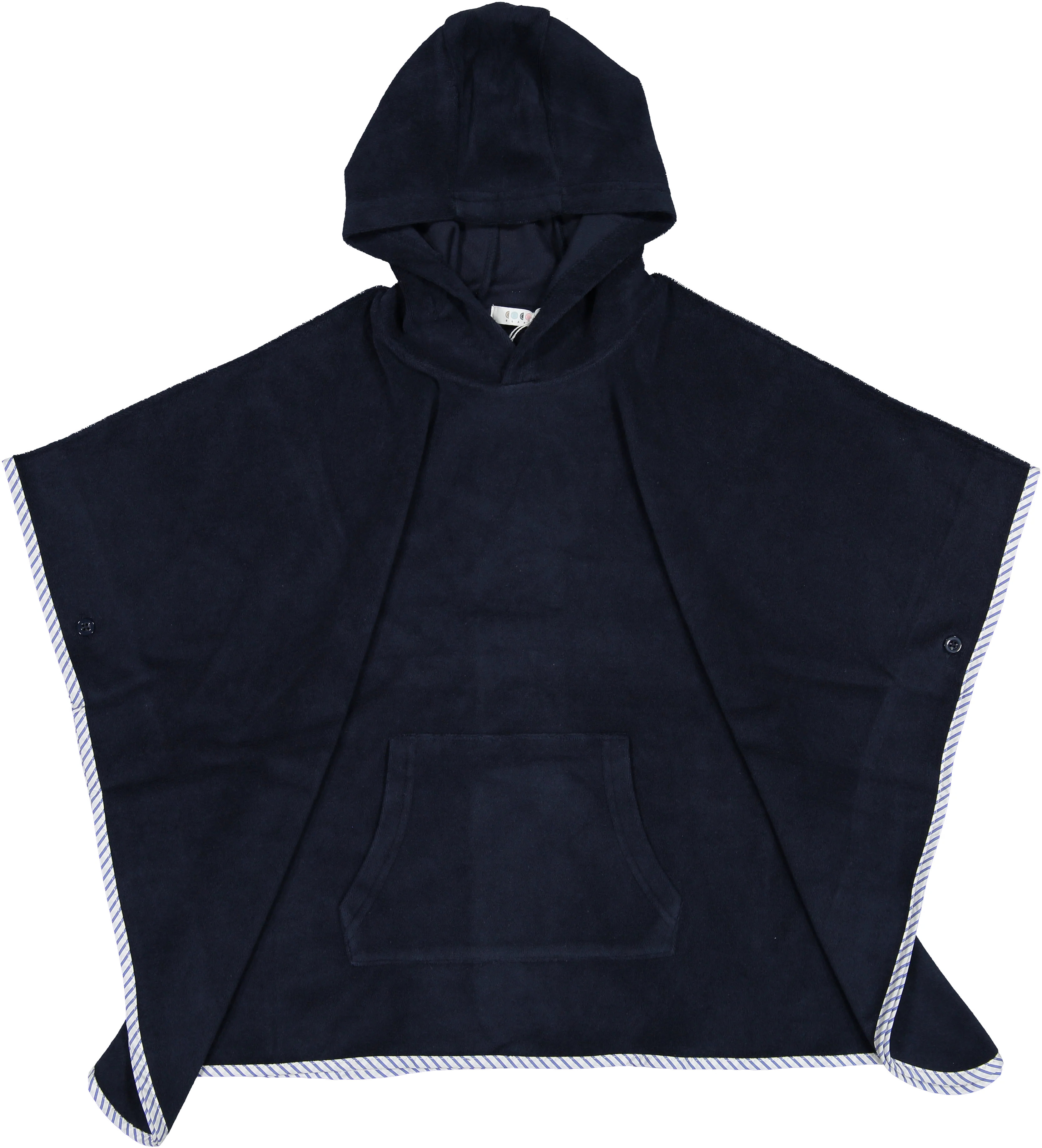 Coco Blanc Navy Terry Poncho