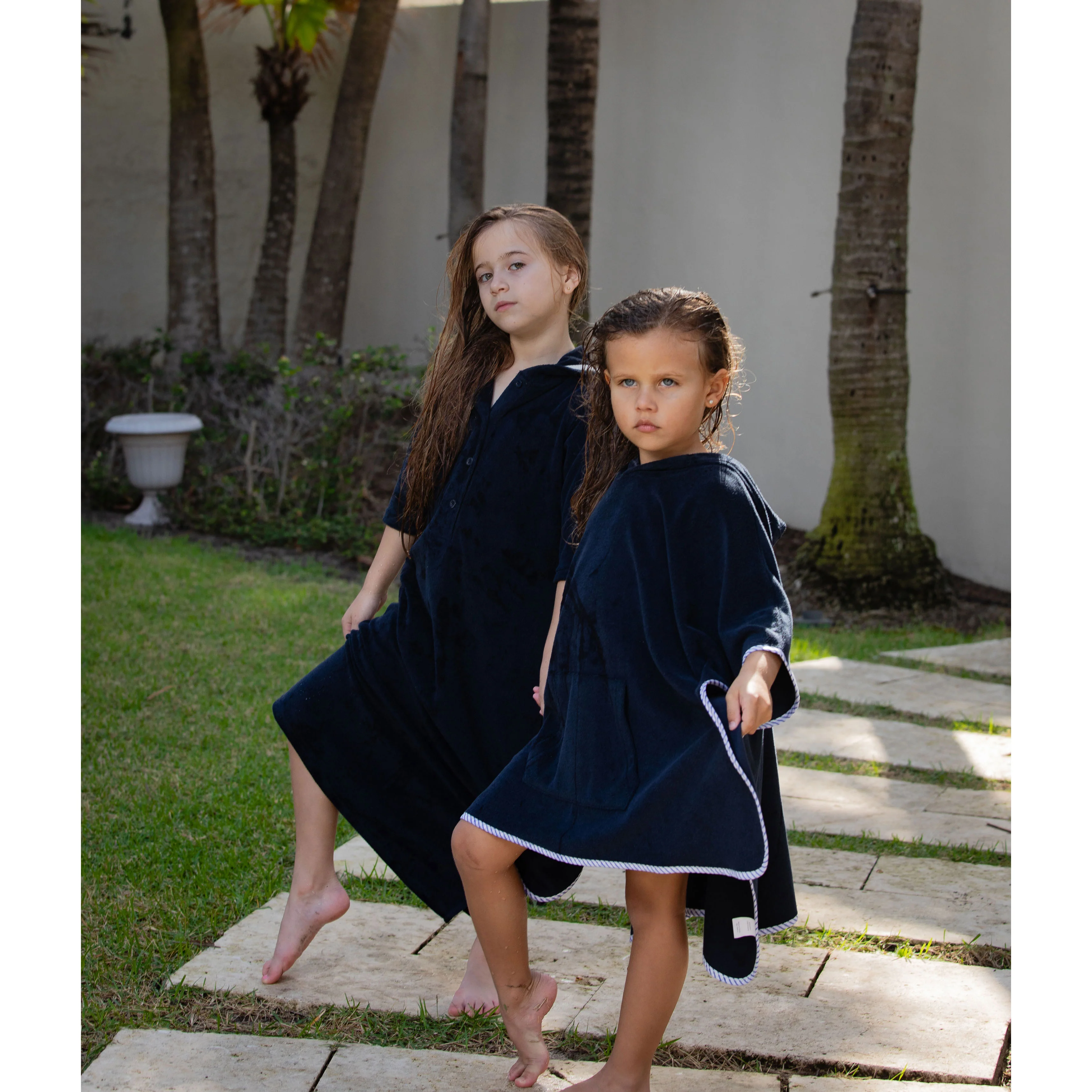 Coco Blanc Navy Terry Sailor Robe - Image 2