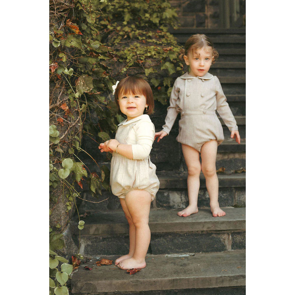 Coco Blanc Oat Scalloped Romper - Image 3