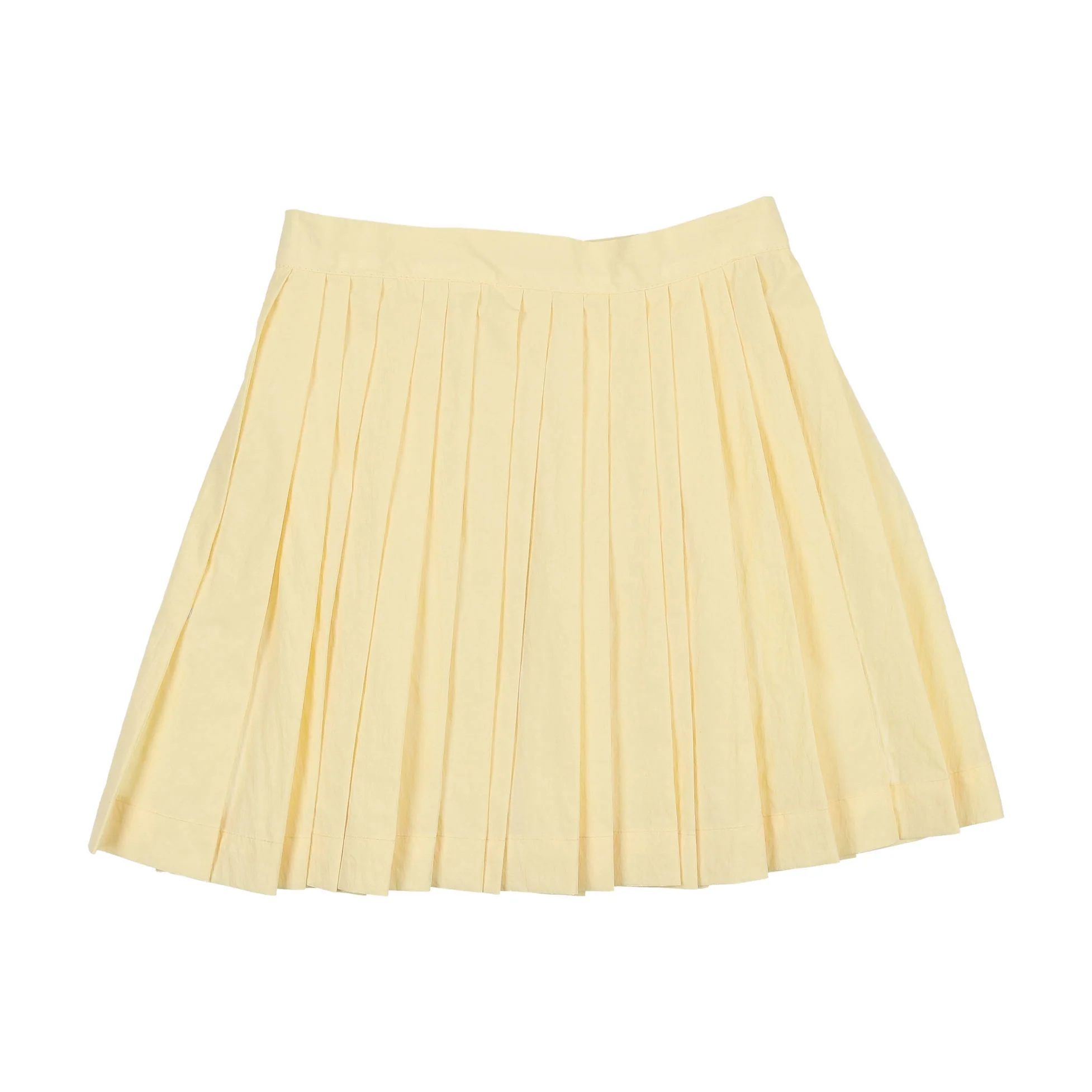 Coco Blanc Pale Yellow Pleated Skirt
