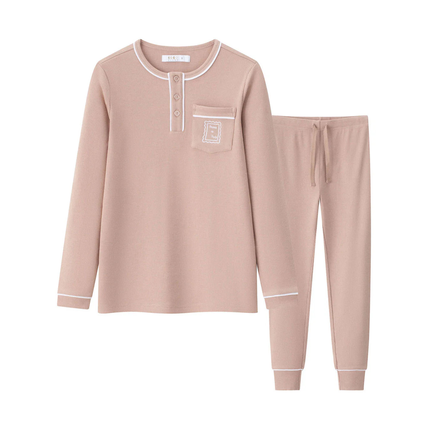 Coco Blanc Pink Henley Pjs