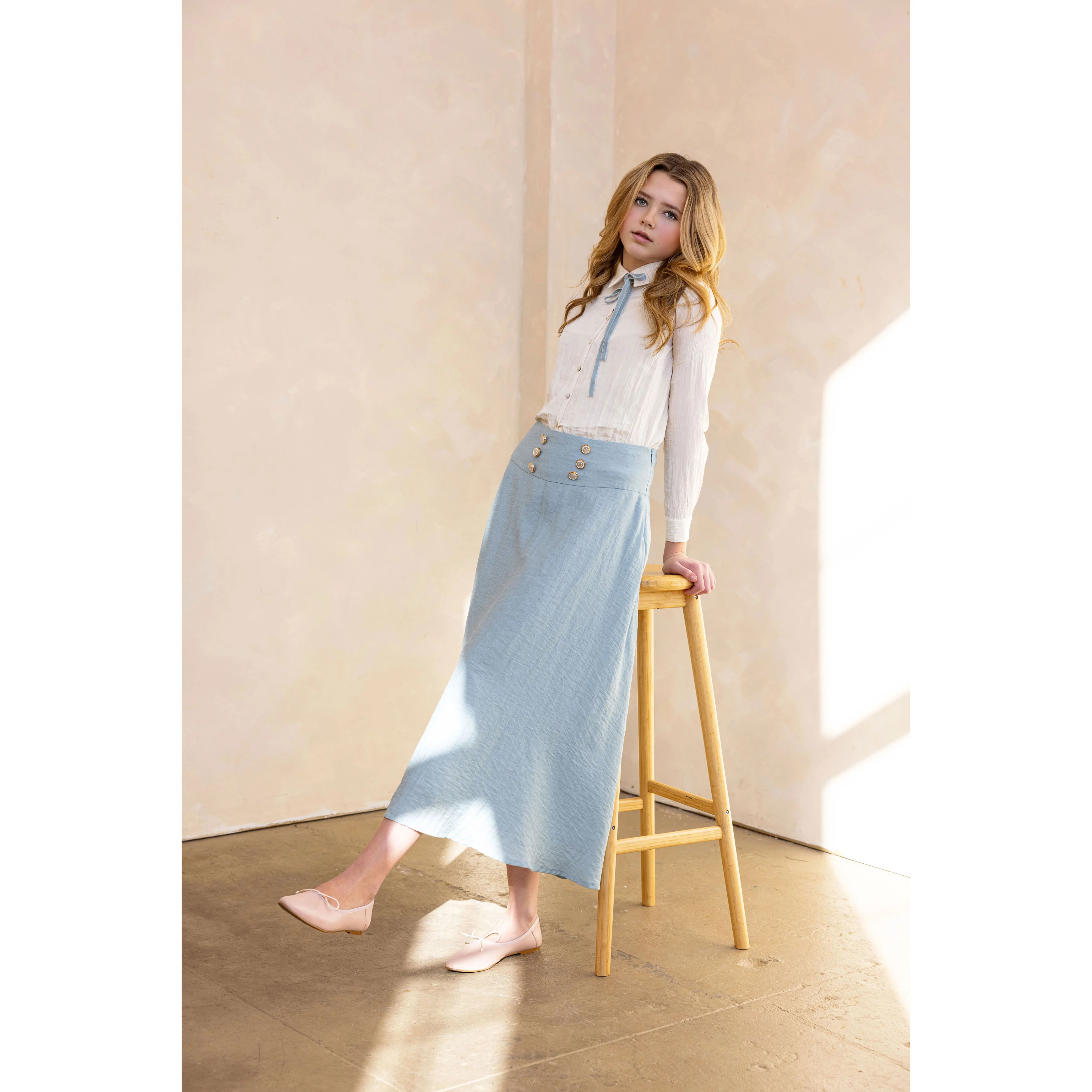 Coco Blanc Slate High Waisted Skirt - Image 2