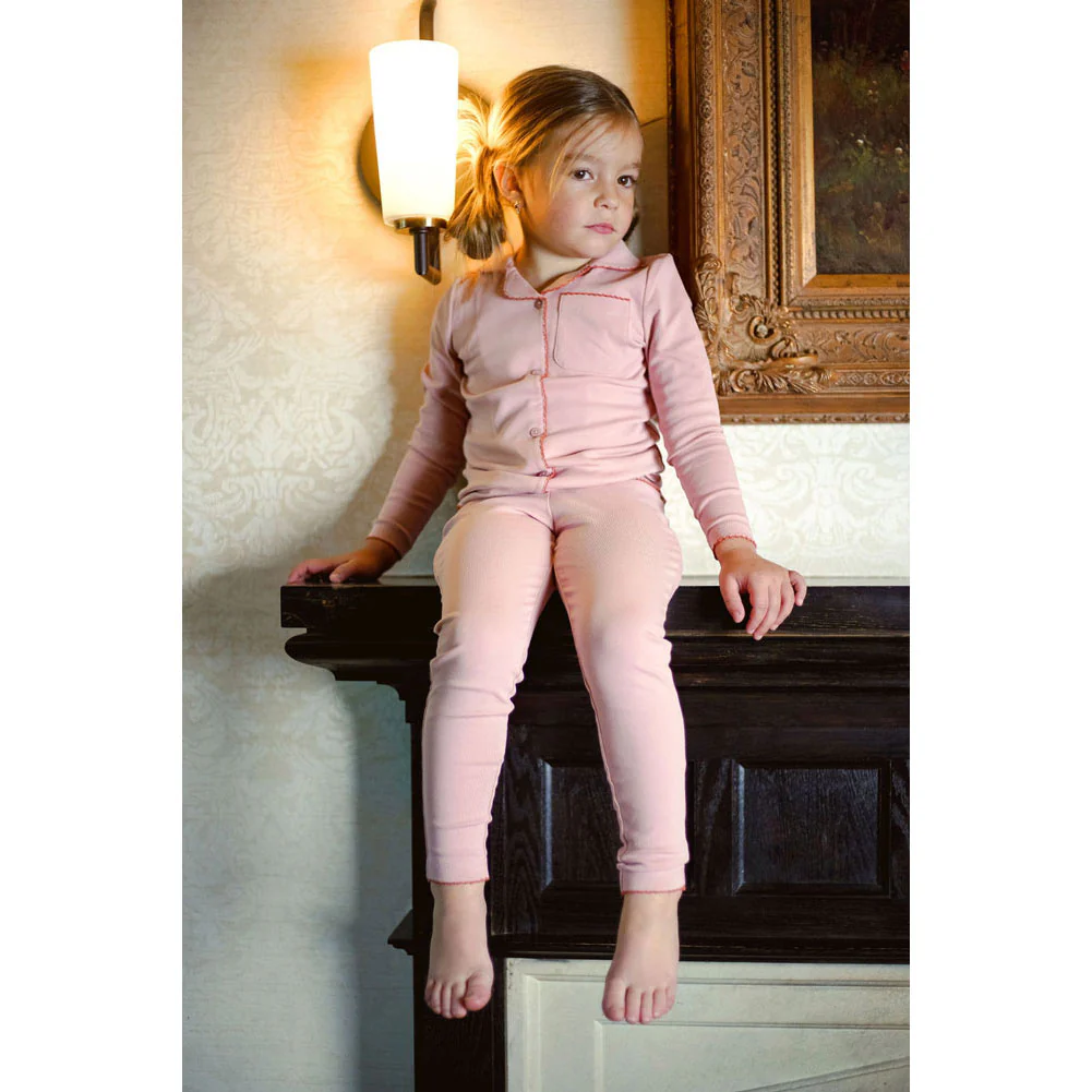 Coco Blanc Smoky Rose Cotton Grandpa Pjs - Image 2