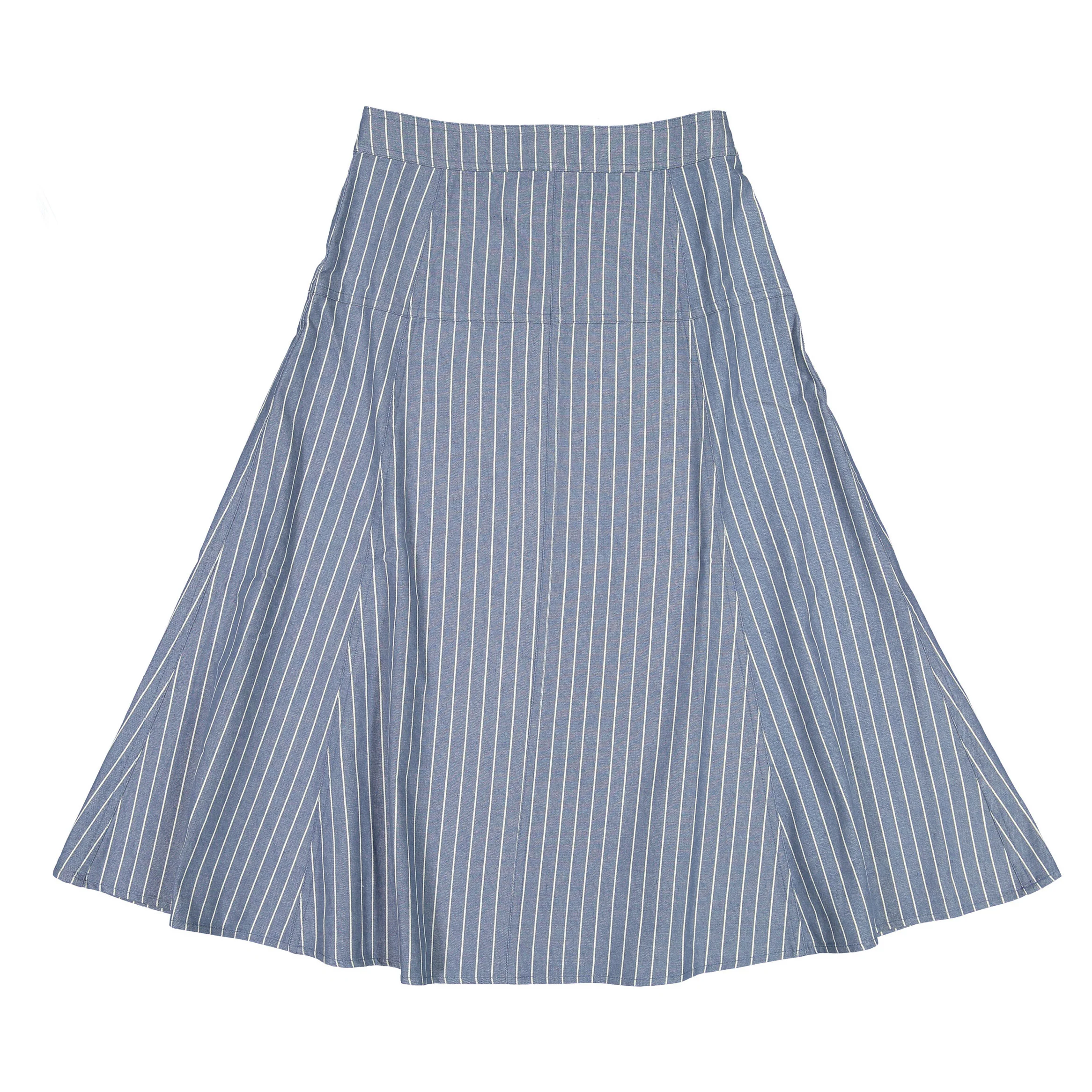 Coco Blanc Striped Denim Skirt