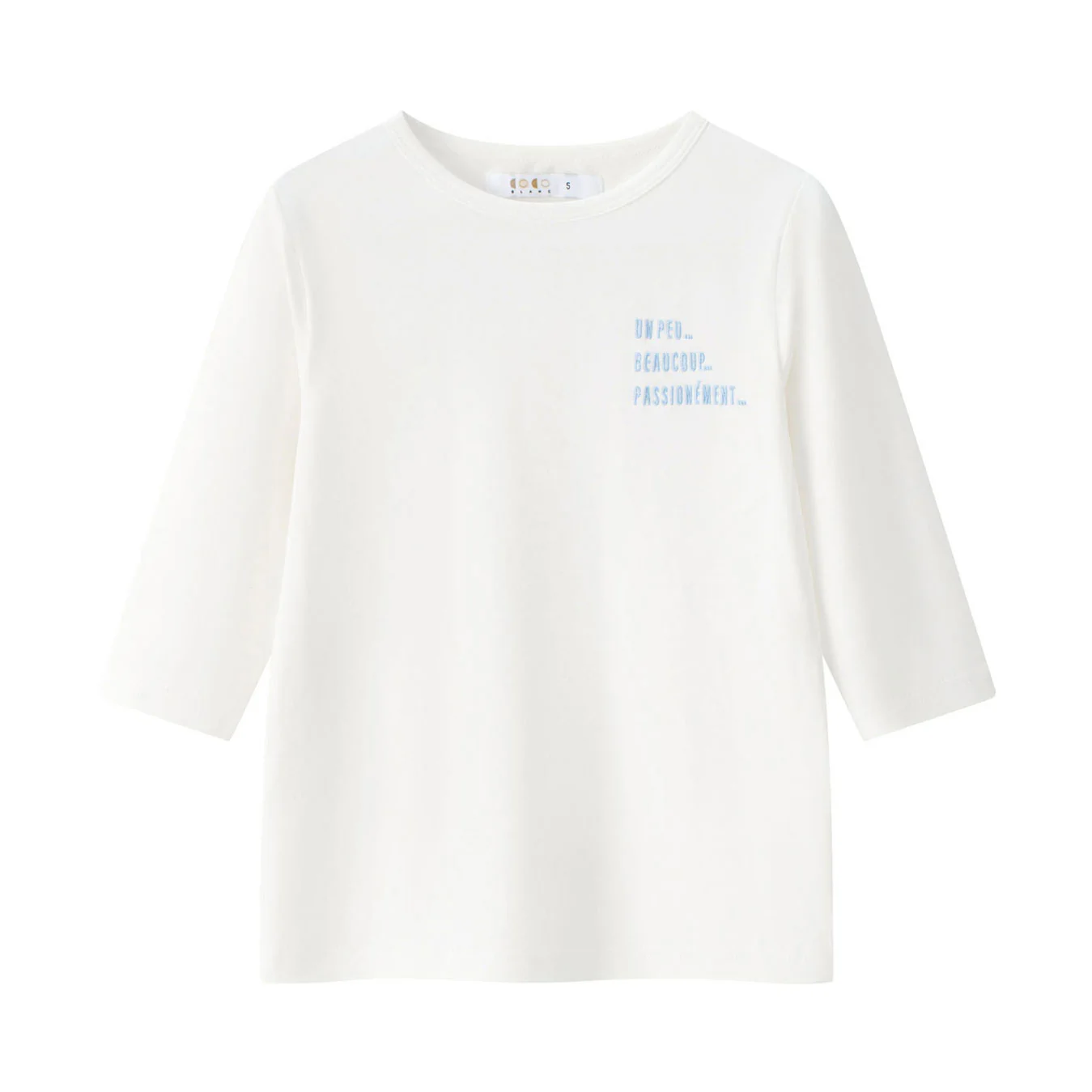 Coco Blanc White 3/4 Sleeve Tee