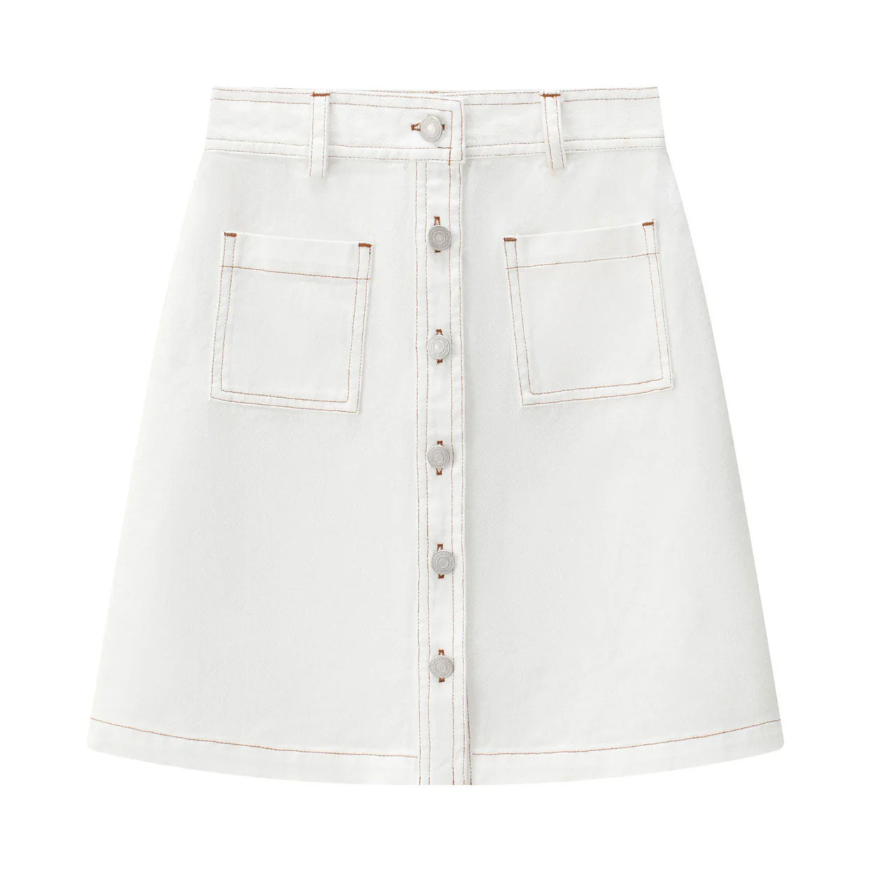 Coco Blanc White Denim Skirt