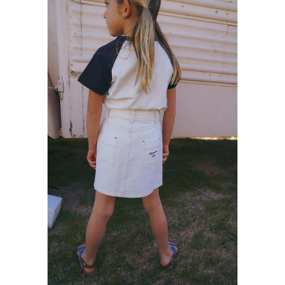 Coco Blanc White Denim Skirt - Image 4