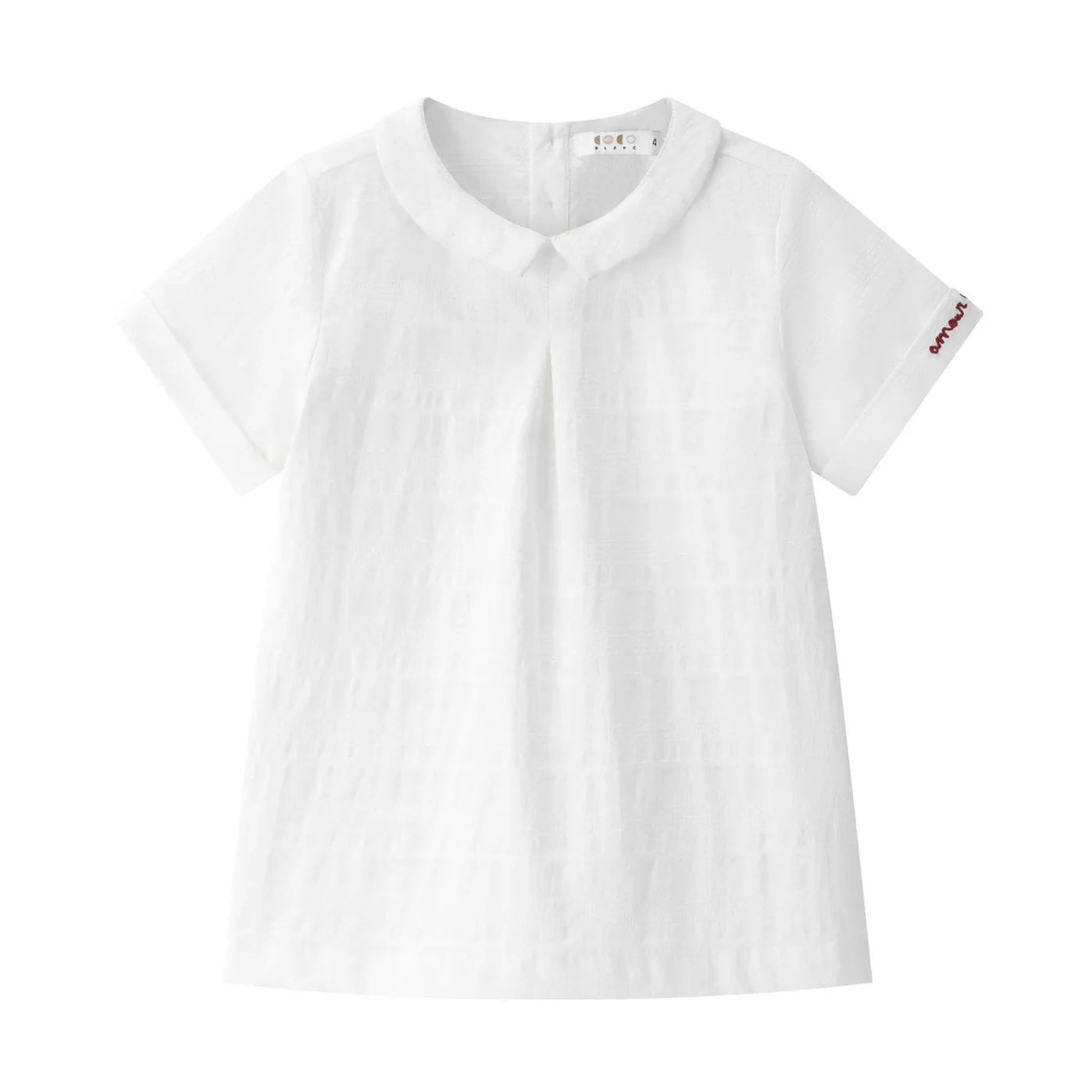 Coco Blanc White Peter Pan Linear Shirt