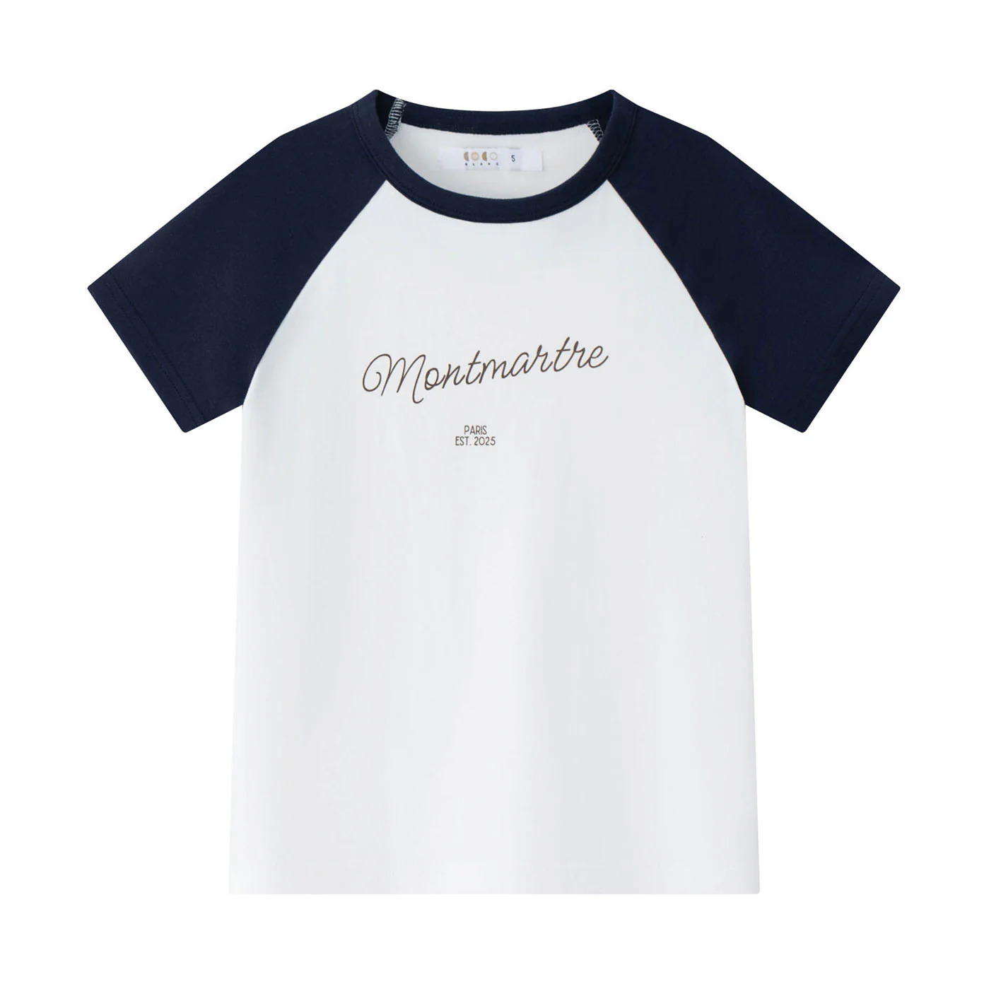 Coco Blanc White Short Sleeve Raglan Tee