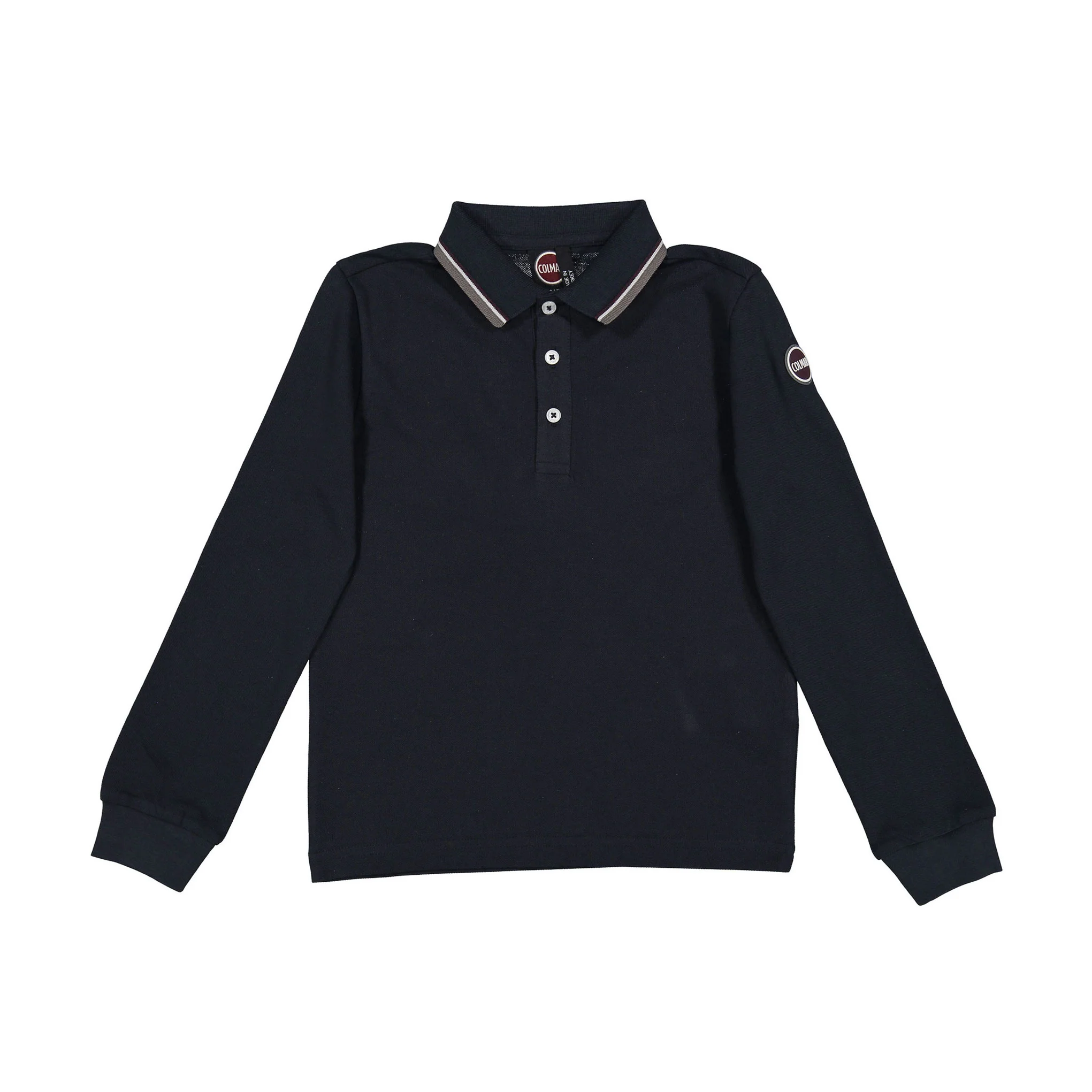Colmar Navy Blue Long SleeveStripe Collar Polo