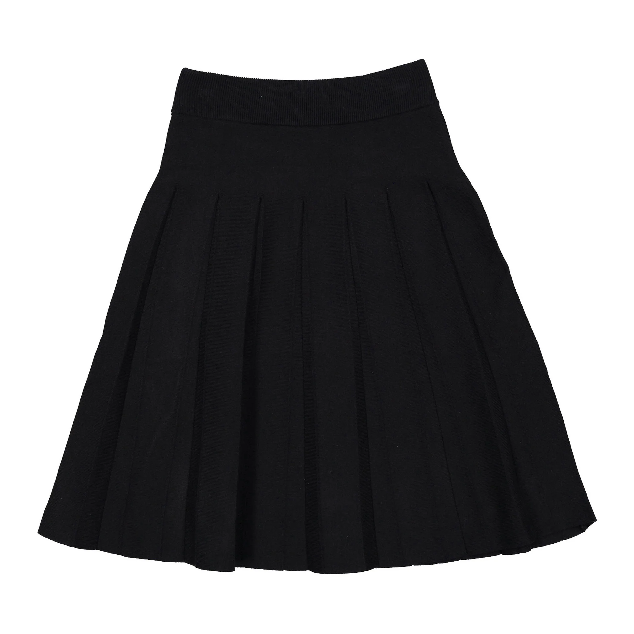 ROWE Black Knit Pleated Skirt