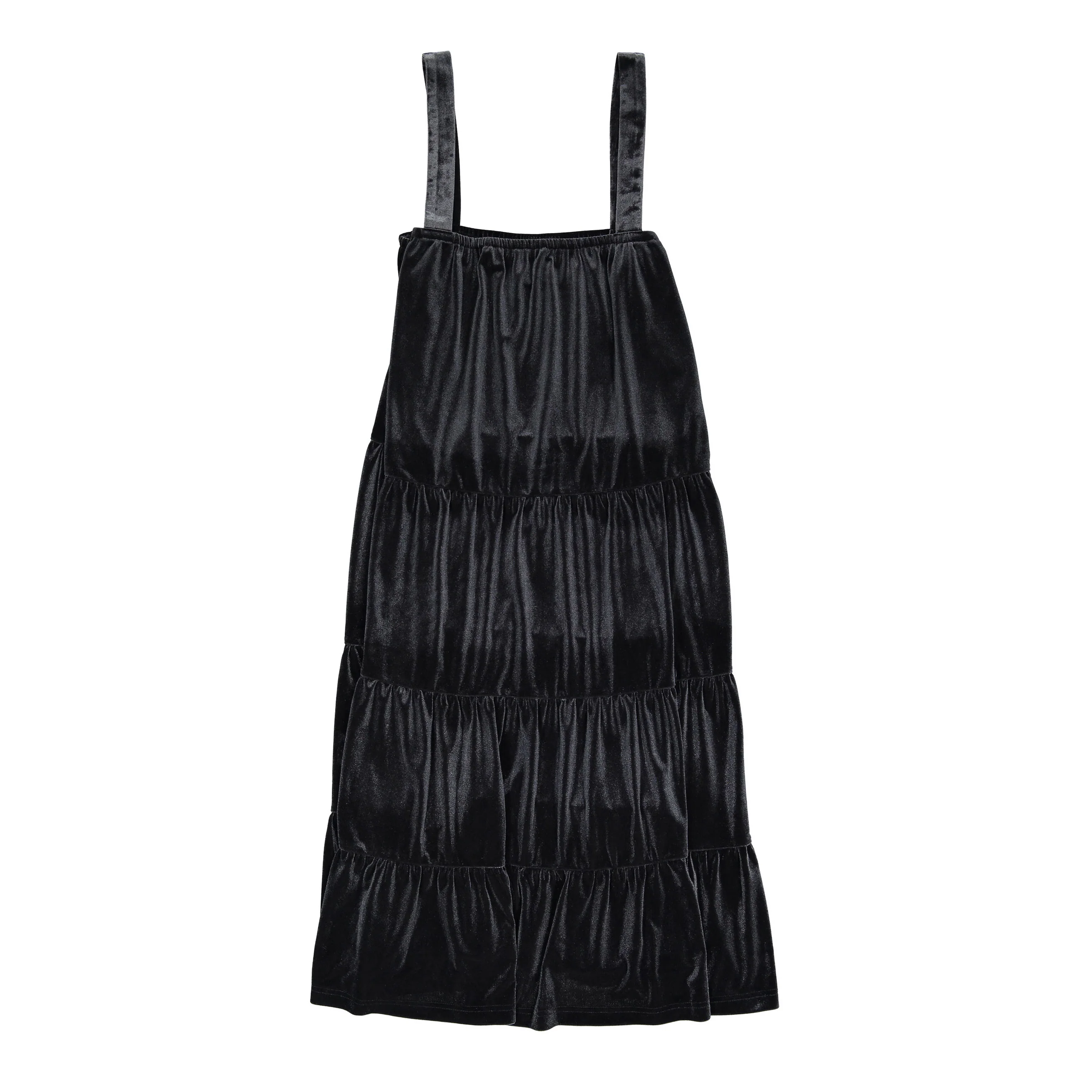 Darlin Black Velvet Tiered Jumper