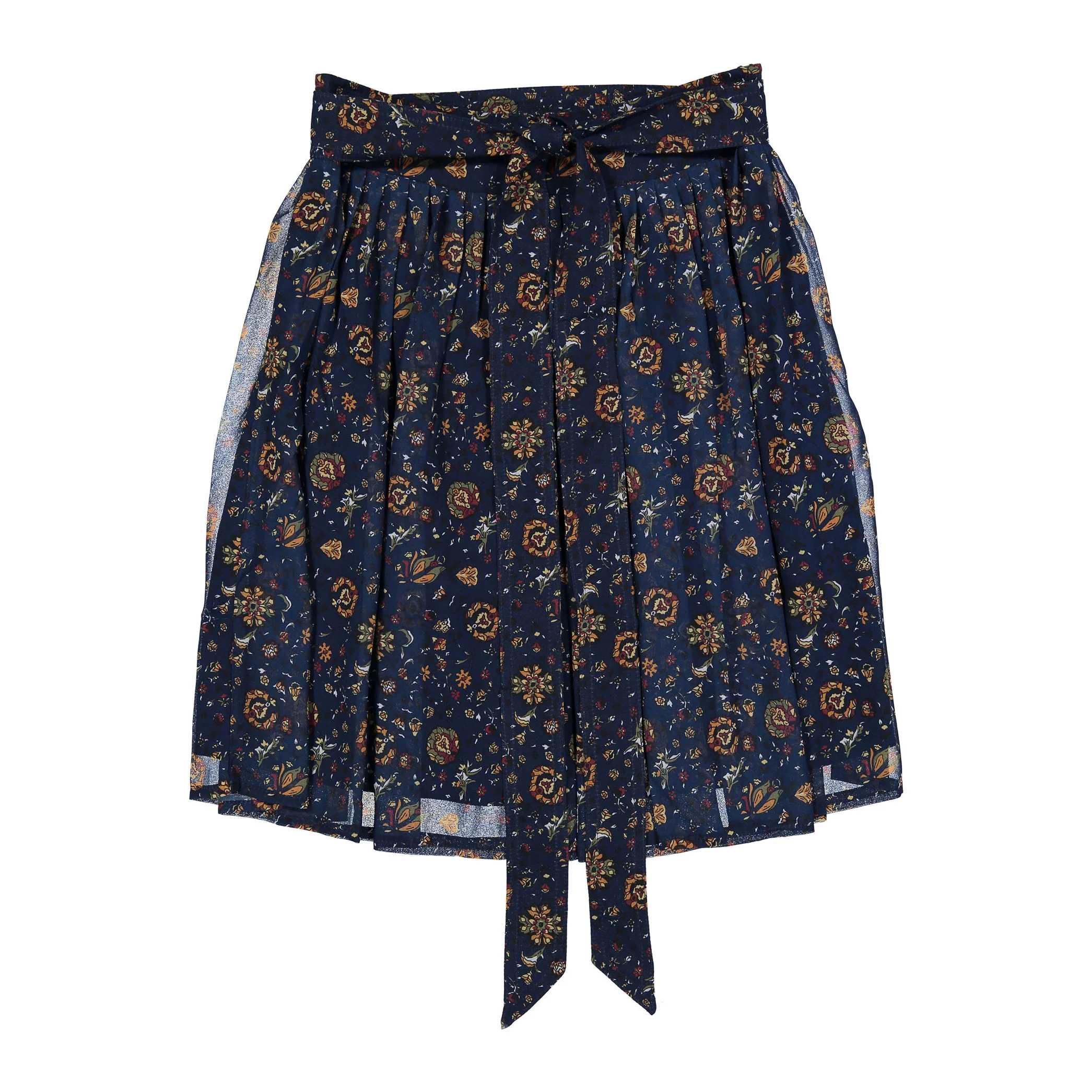 ROWE Blue Printed Flair Skirt