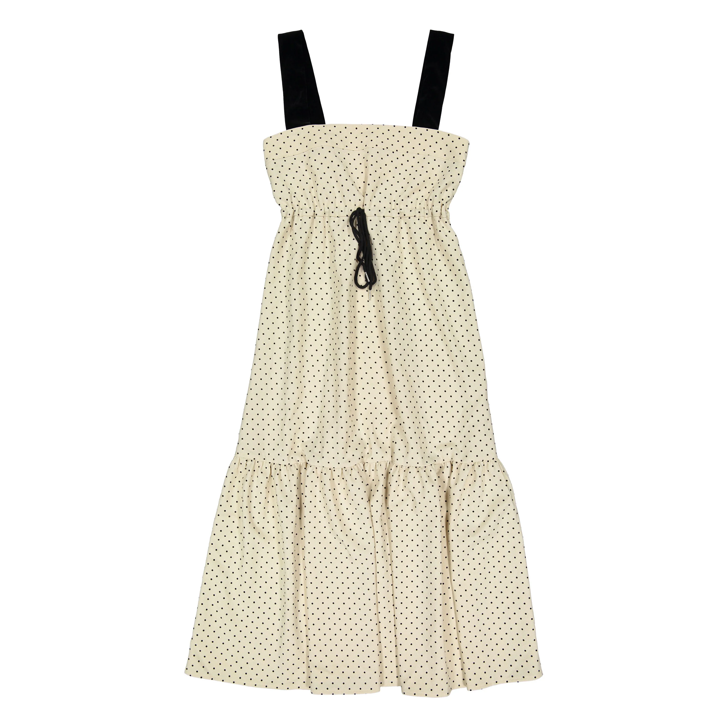 Darlin Cream Polka Dot Drawstring Jumper