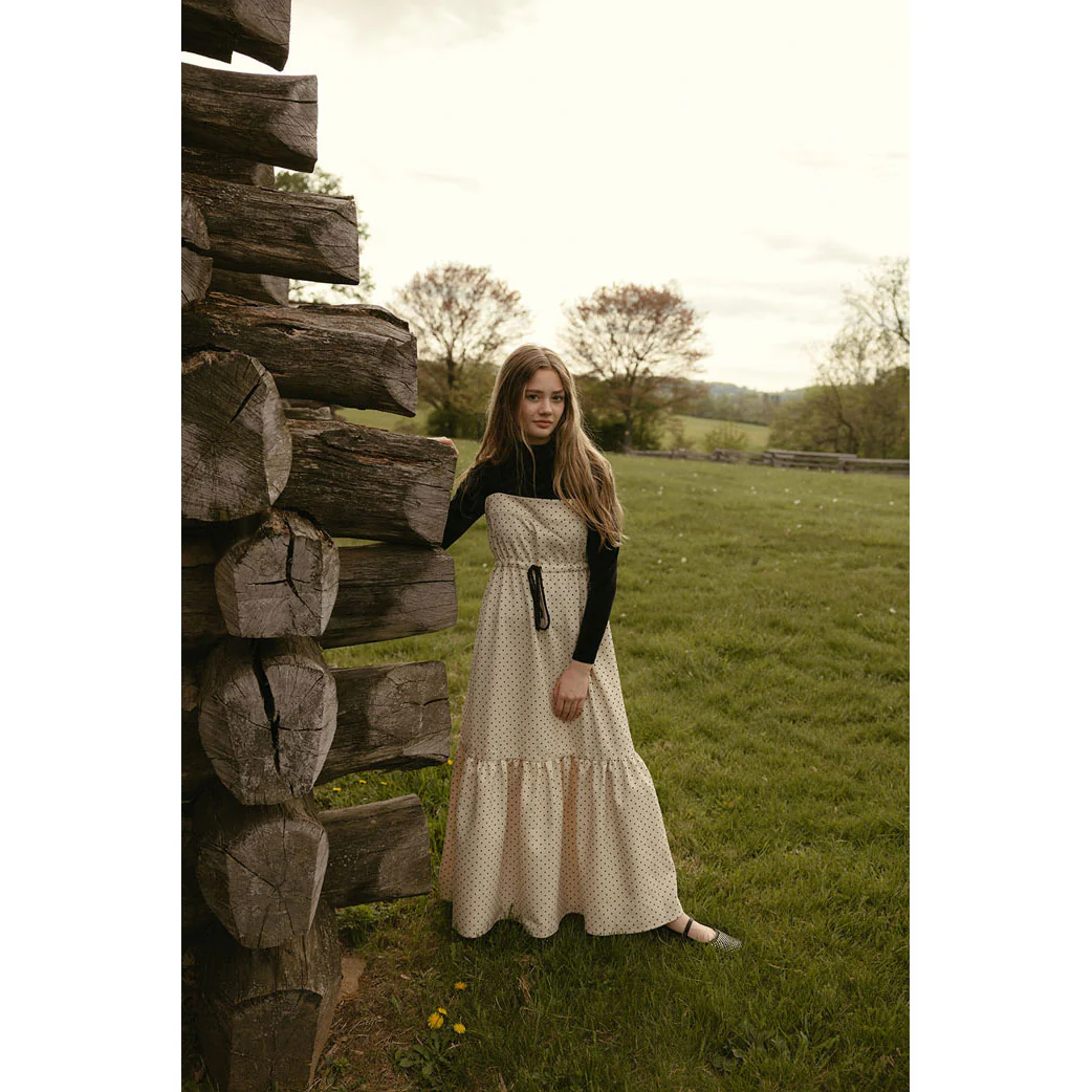 Darlin Cream Polka Dot Drawstring Jumper - Image 2