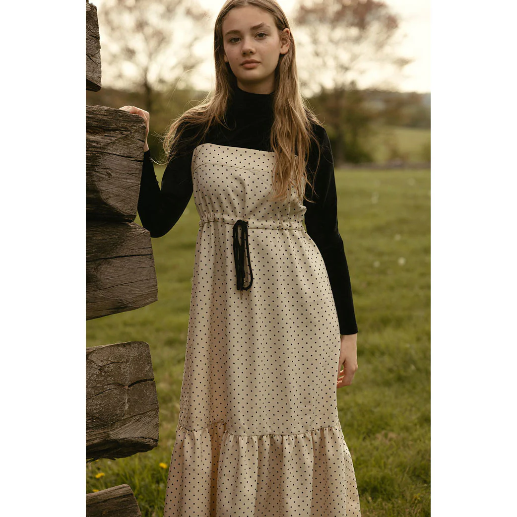 Darlin Cream Polka Dot Drawstring Jumper - Image 3