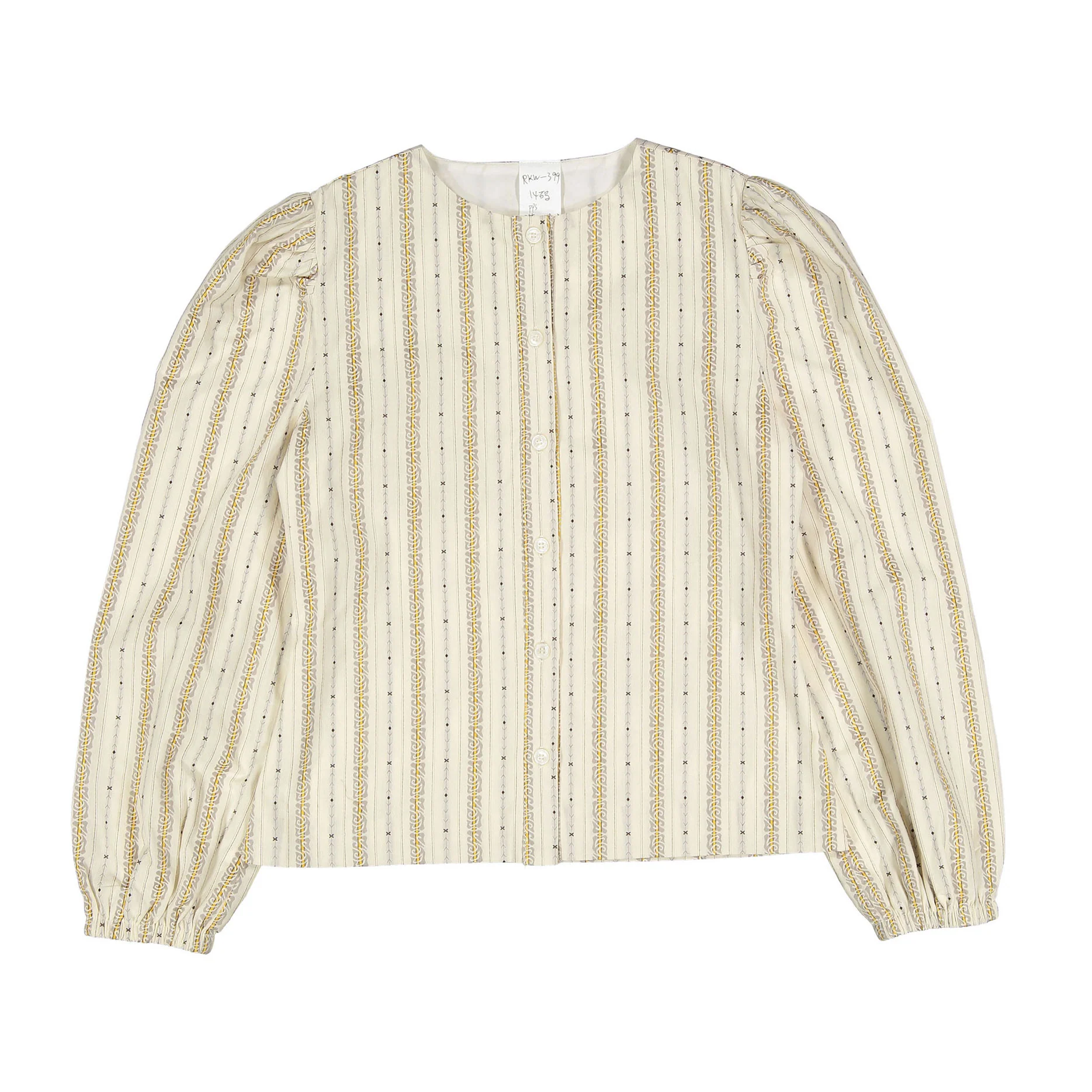 Darlin Cream Stripe Detailed Blouse