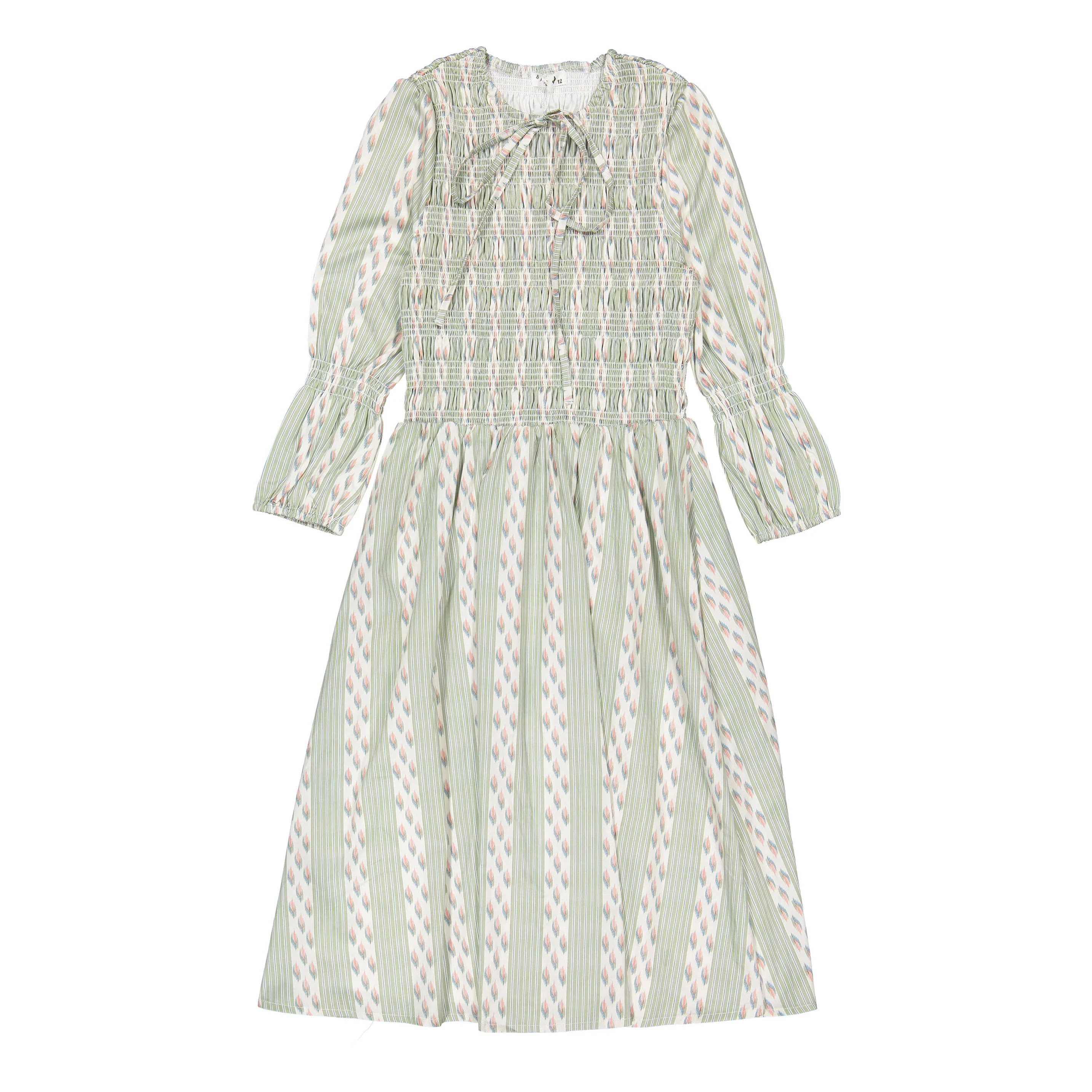 Darlin Green Printed Smocked Dress