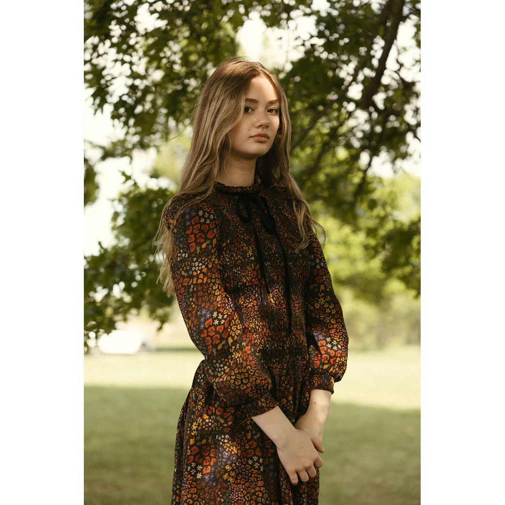 Darlin Multi Floral Smocked Dress - Image 4