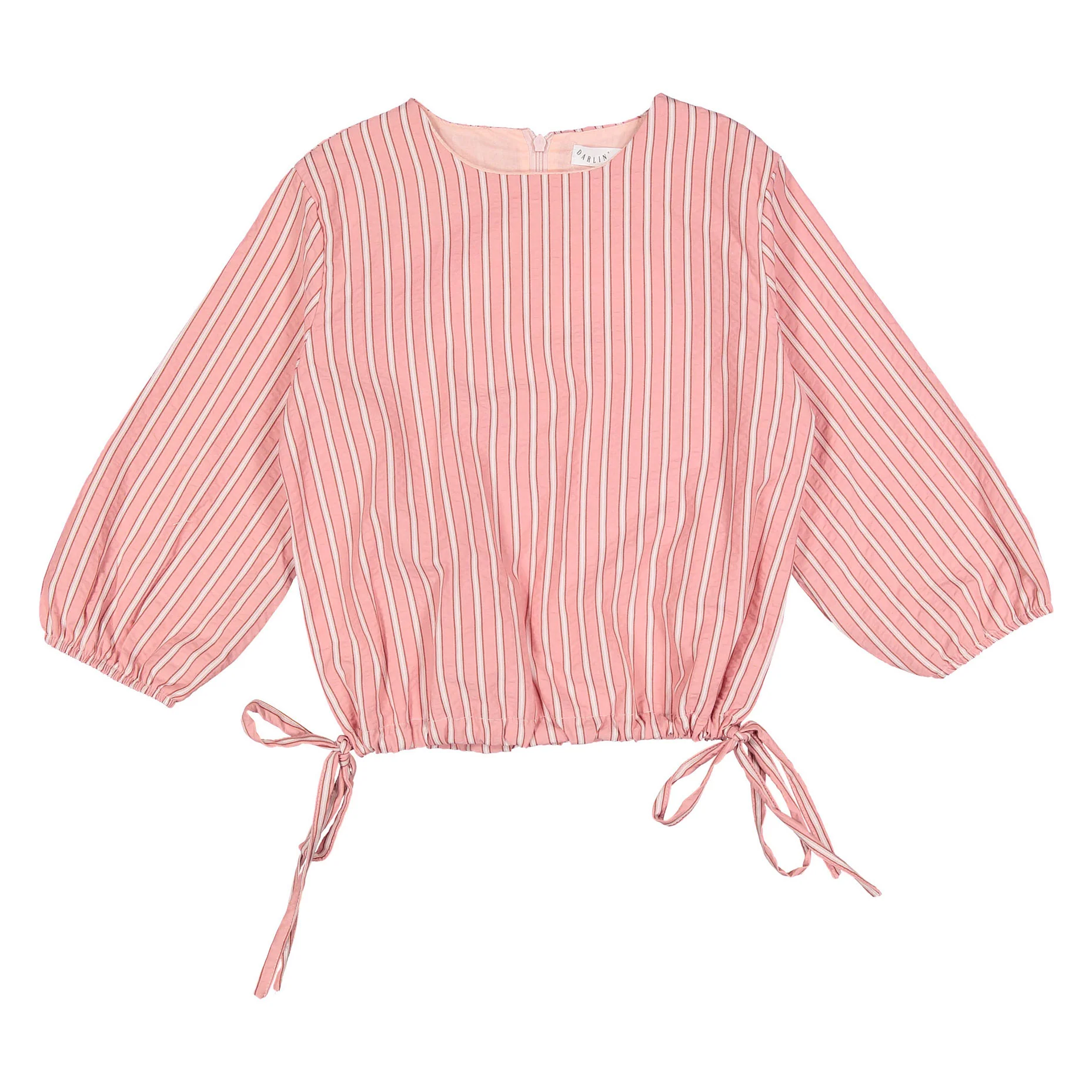 Darlin Pink Stripe Drawstring Top
