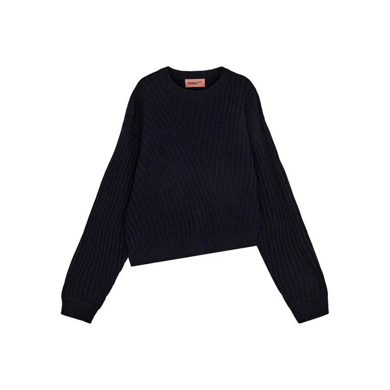 Designers Remix Blue Carmen Asymmetric Sweater