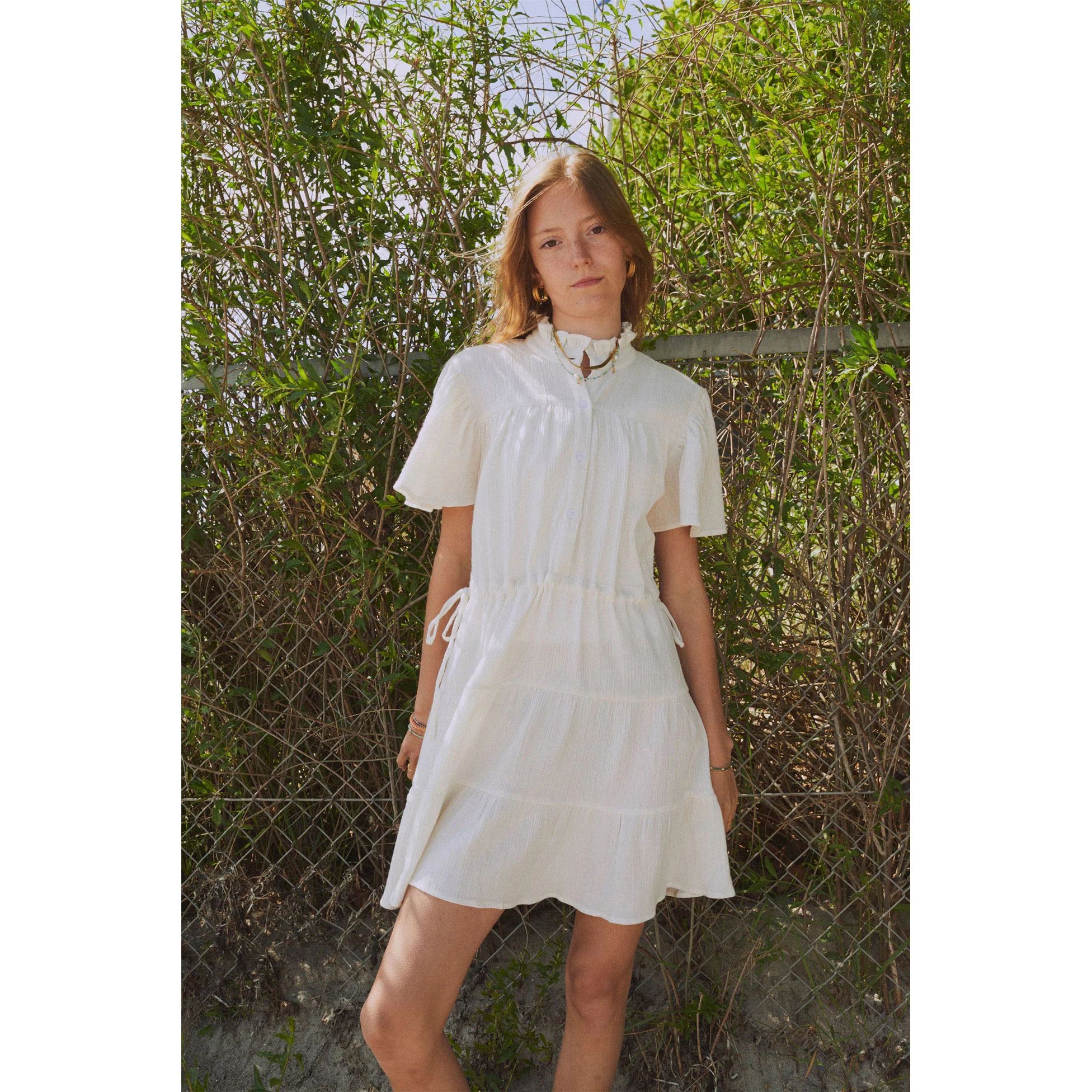 Designers Remix Cream Lucy Layer Dress - Image 2