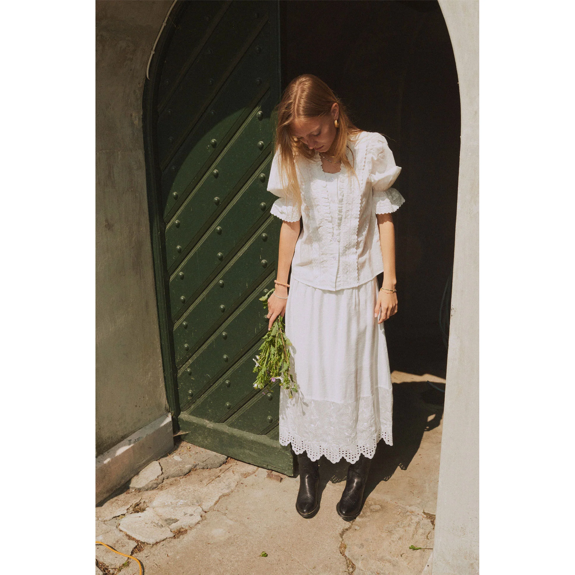 Designers Remix Cream Velma Lace Shirt - Image 2