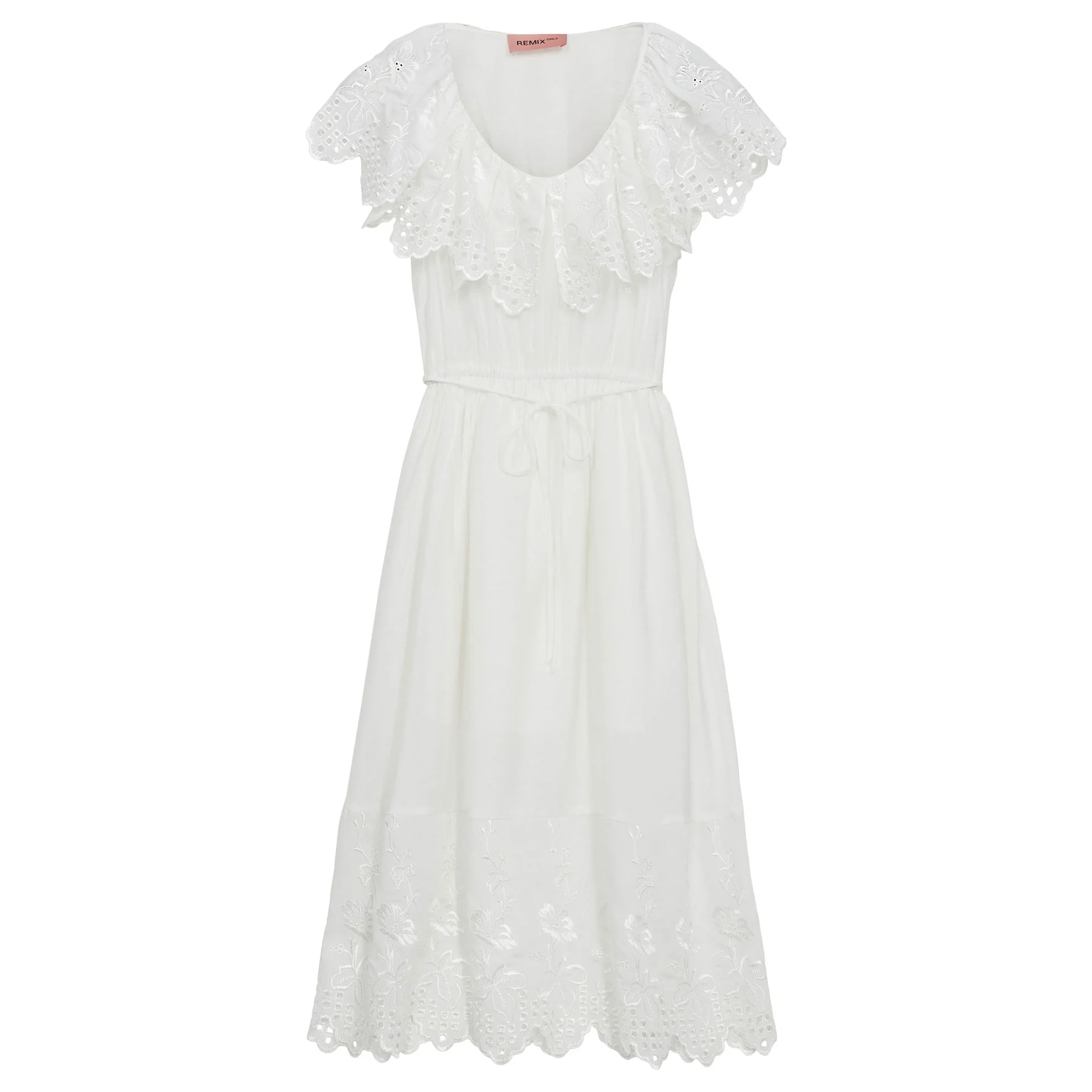 Designers Remix Cream Vera Broderie Dress