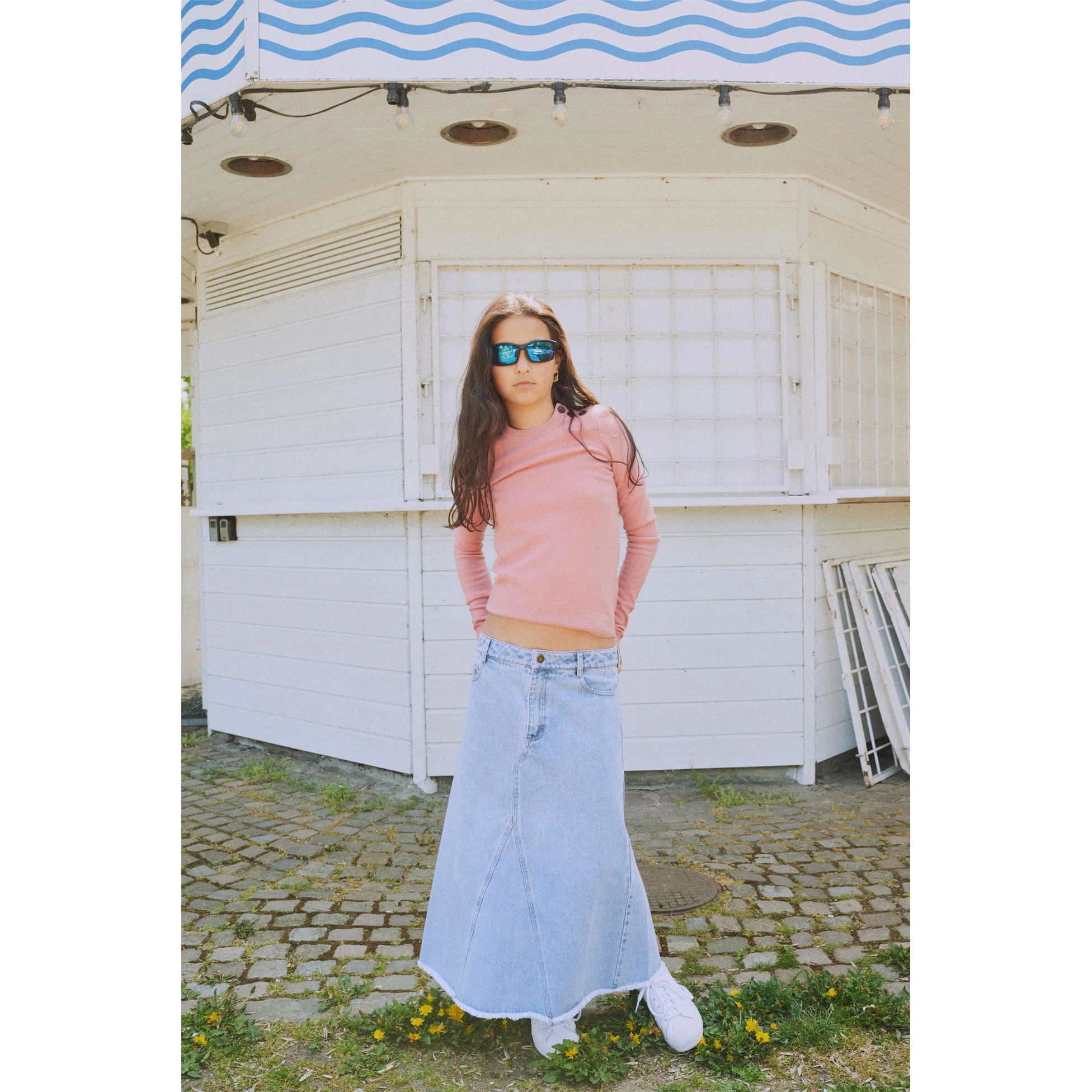 Designers Remix Light Denim Miles Skirt - Image 2