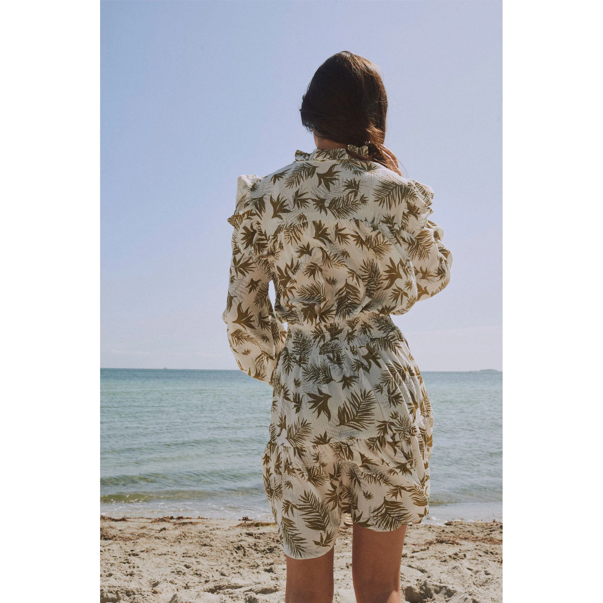 Designers Remix Olive Palm Print Hanna Dress - Image 4