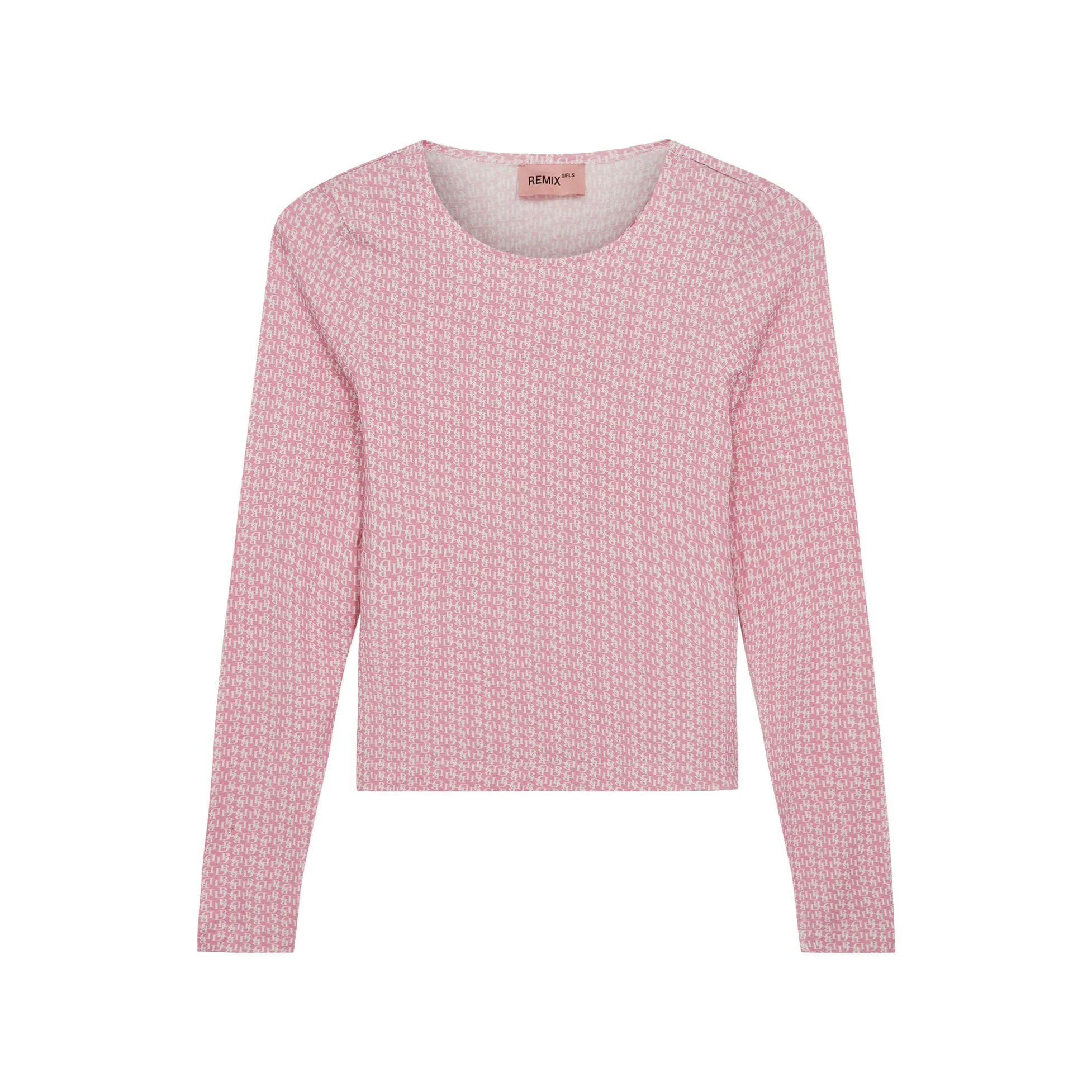 Designers Remix Pink Logo Print Jenna Slim Top