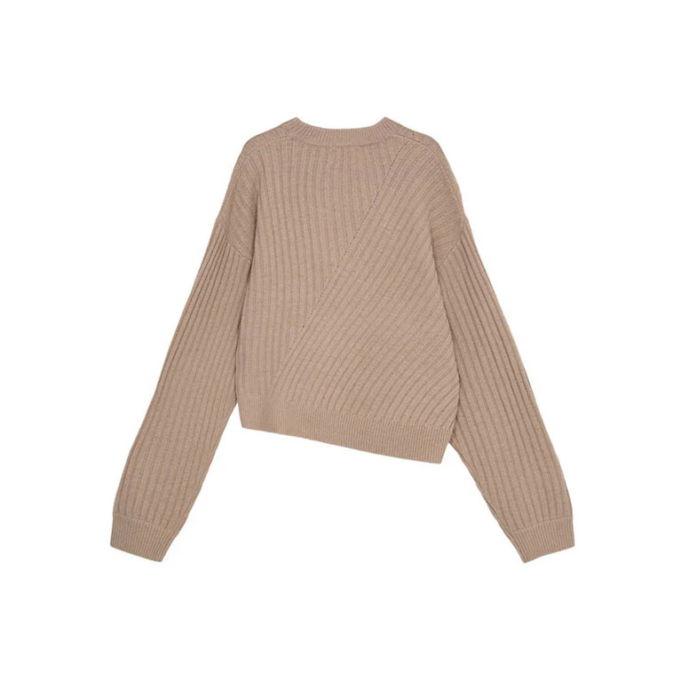 Designers Remix Tan Carmen Asymmetric Sweater - Image 3