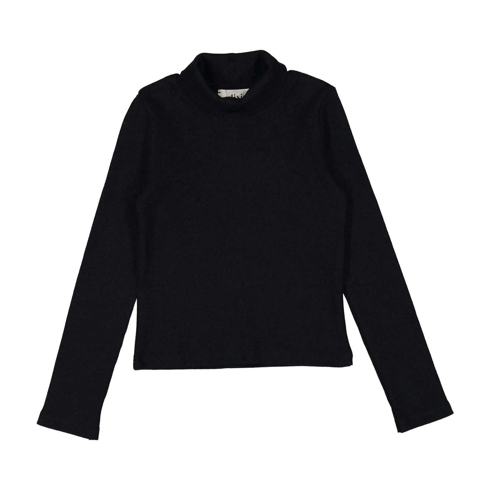 Dixie Black Ribbed Turtleneck