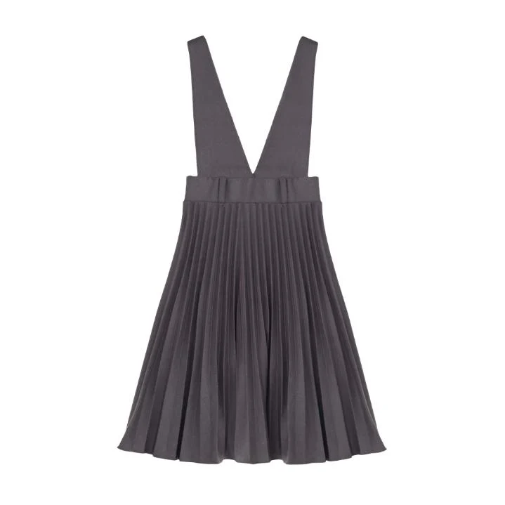 Dixie Grey Pleated Strap Dress