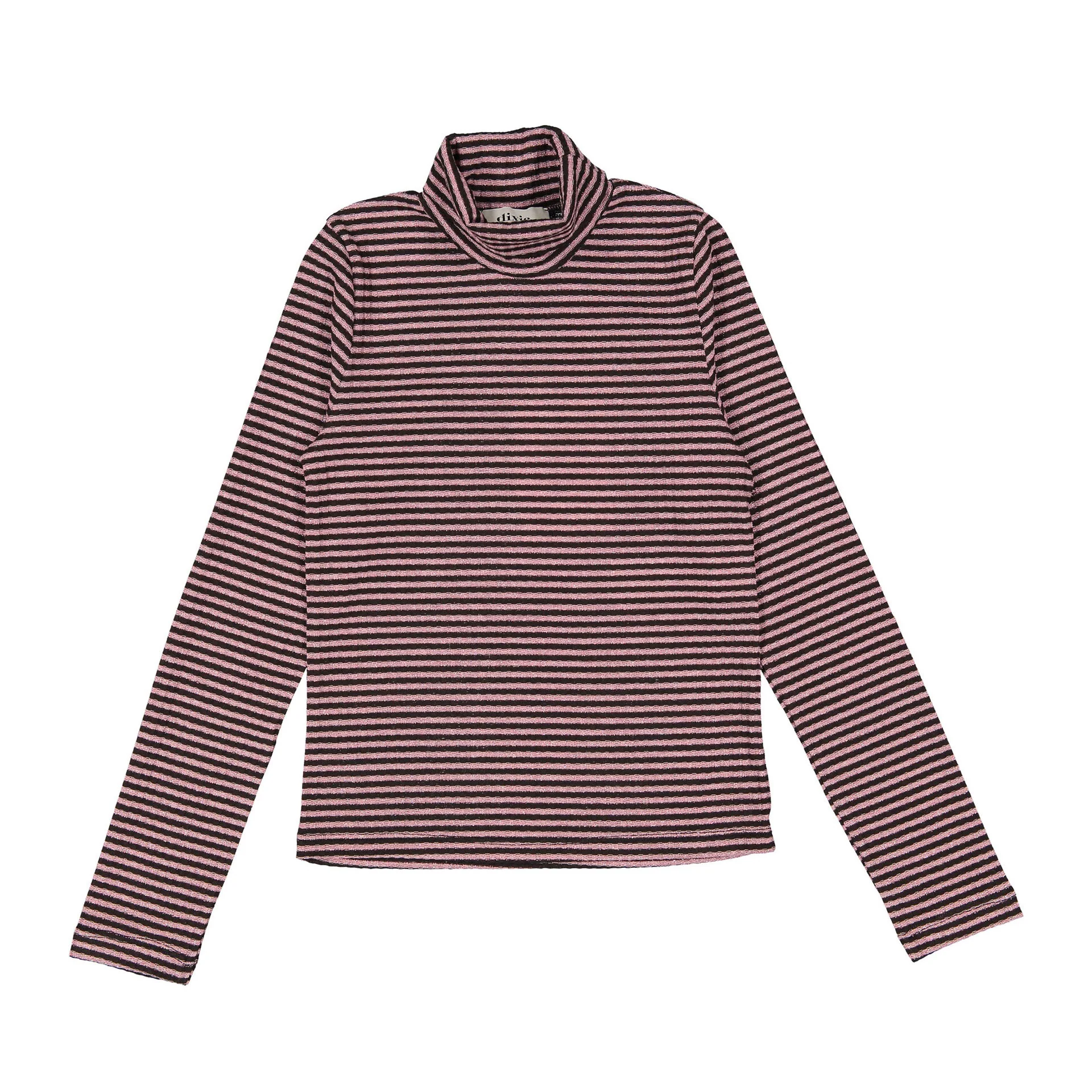Dixie Rose Lurex Striped Turtleneck