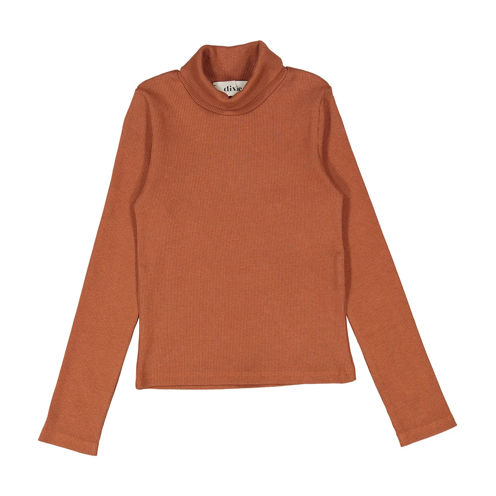 Dixie Rusty Copper Ribbed Turtleneck