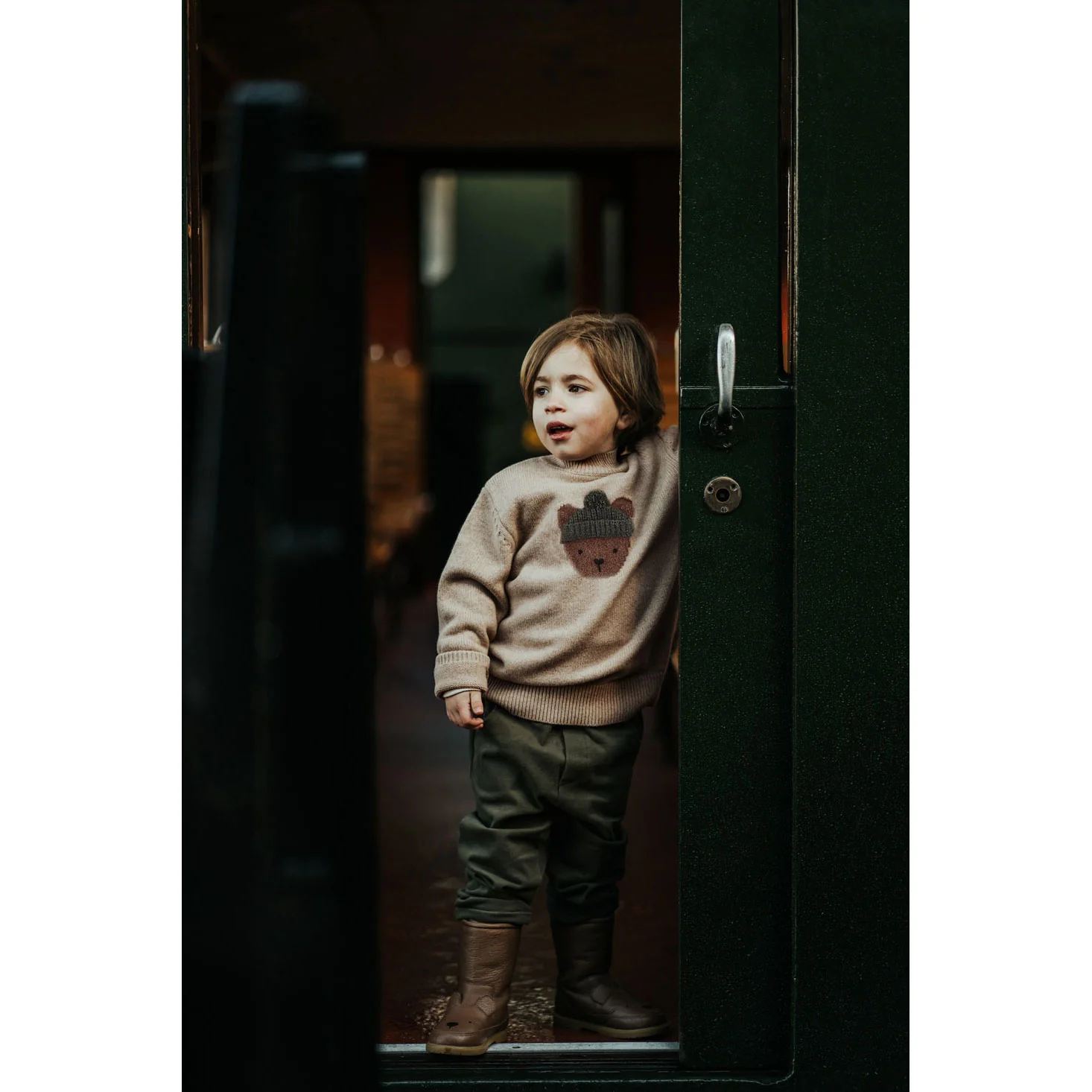 Donsje Biscotti Melange Bear Sweater - Image 3