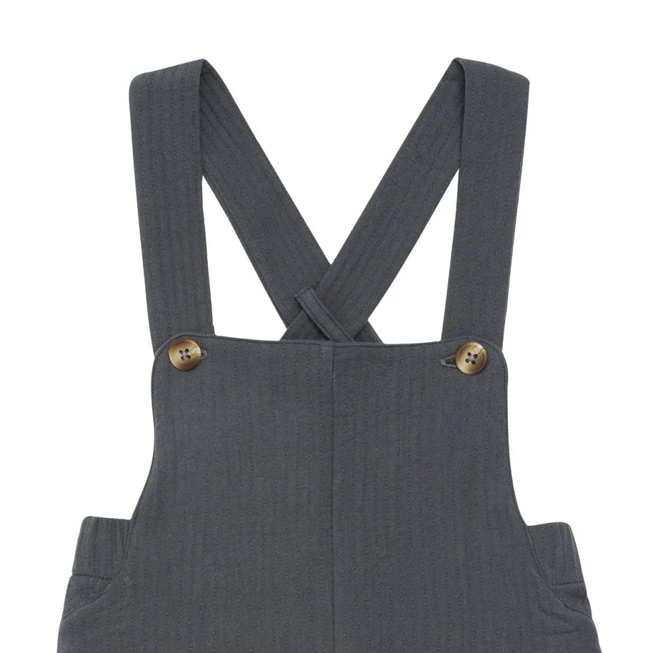 Donsje Cloudy Grey Obby Suspender Shorts - Image 4