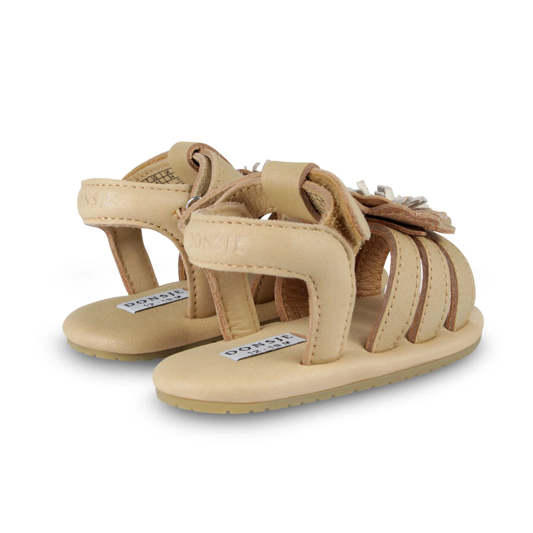 Donsje Gold Metalic Nubuck Tuti Fields Baby Sandals - Image 4
