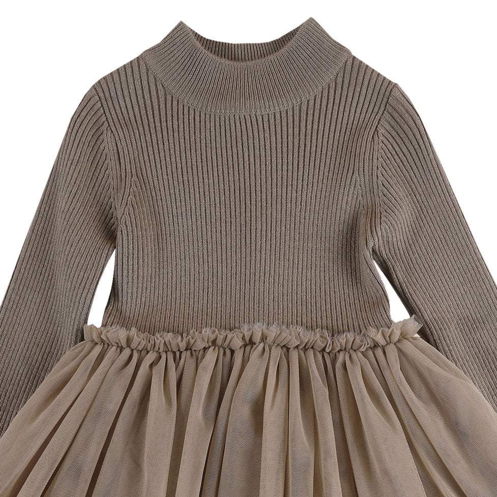 Donsje Taupe Lotus Dress - Image 2