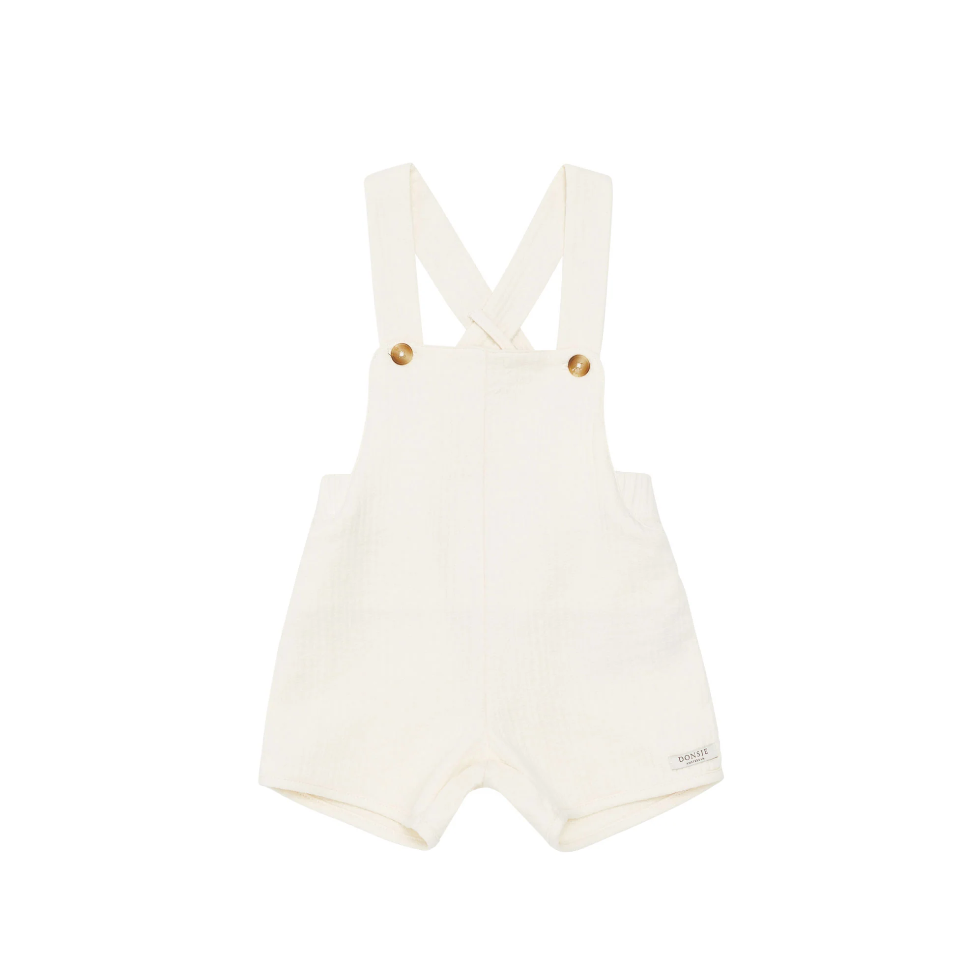 Donsje Warm White Obby Suspender Shorts