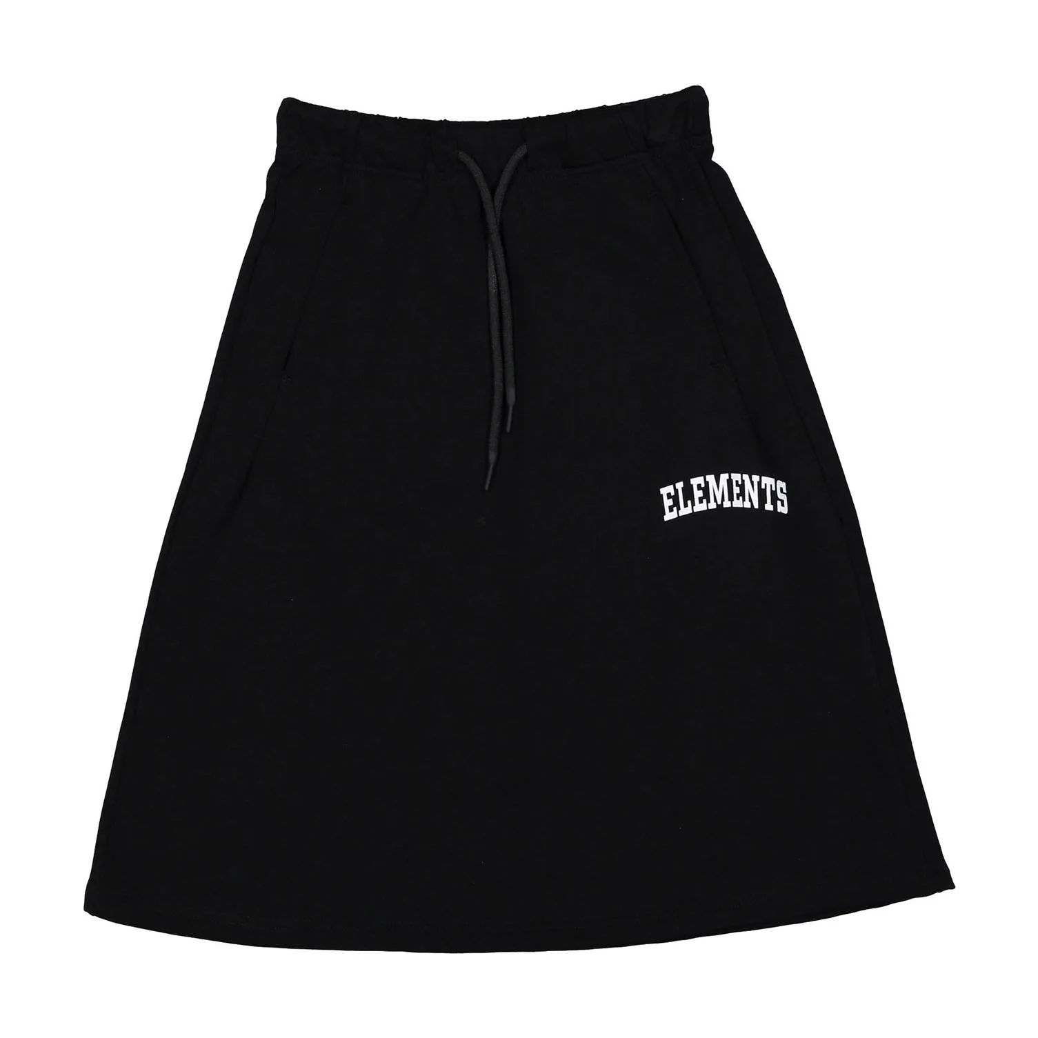 ELEMENTS Black Knee Length Sweat Skirt