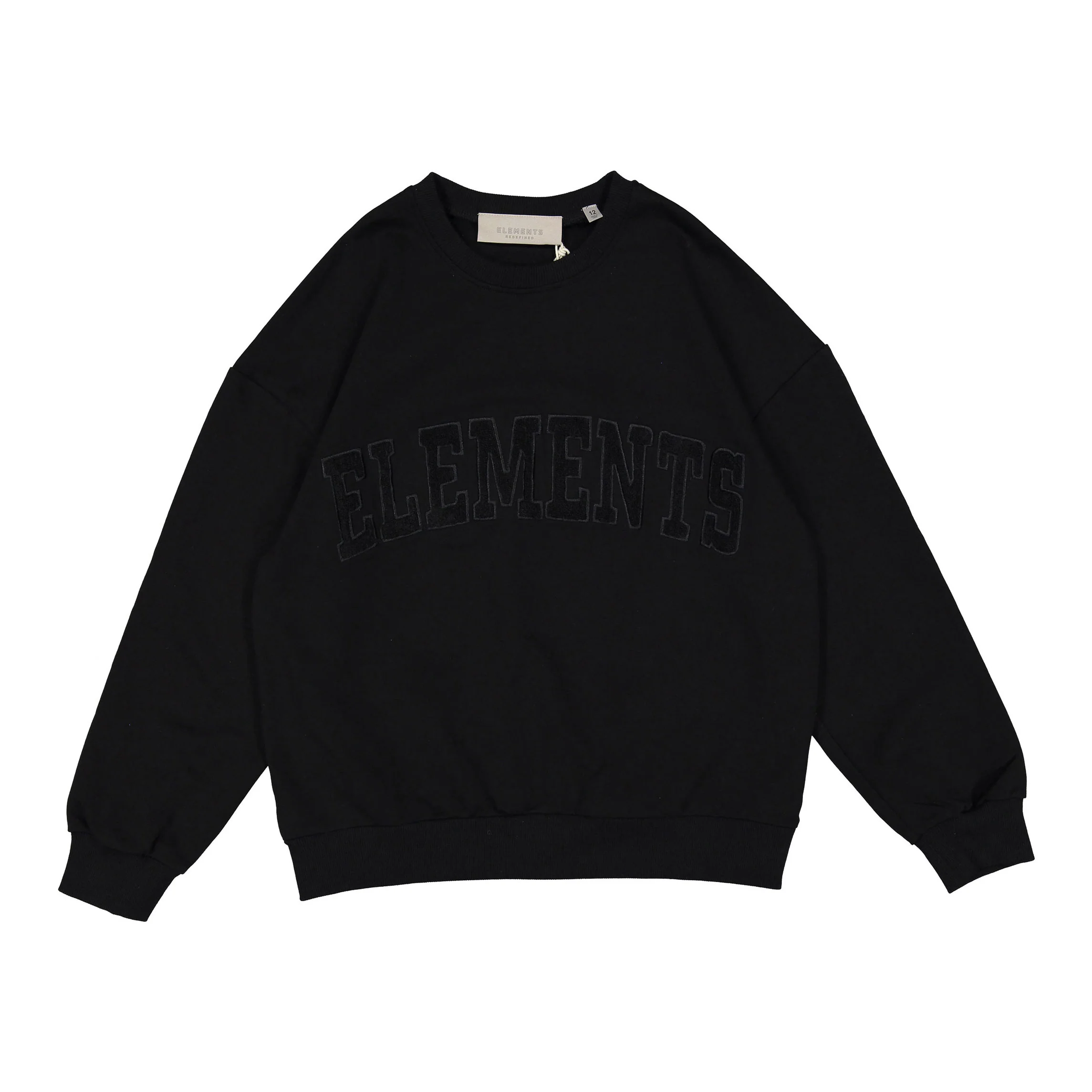 ELEMENTS Black Logo Crew Neck Sweatshirt