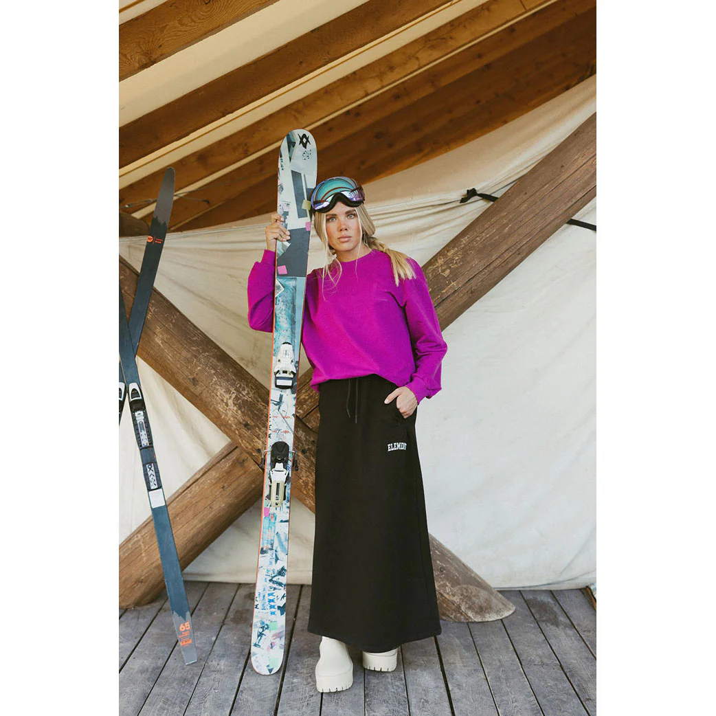 ELEMENTS Black Maxi Sweat Skirt - Image 2